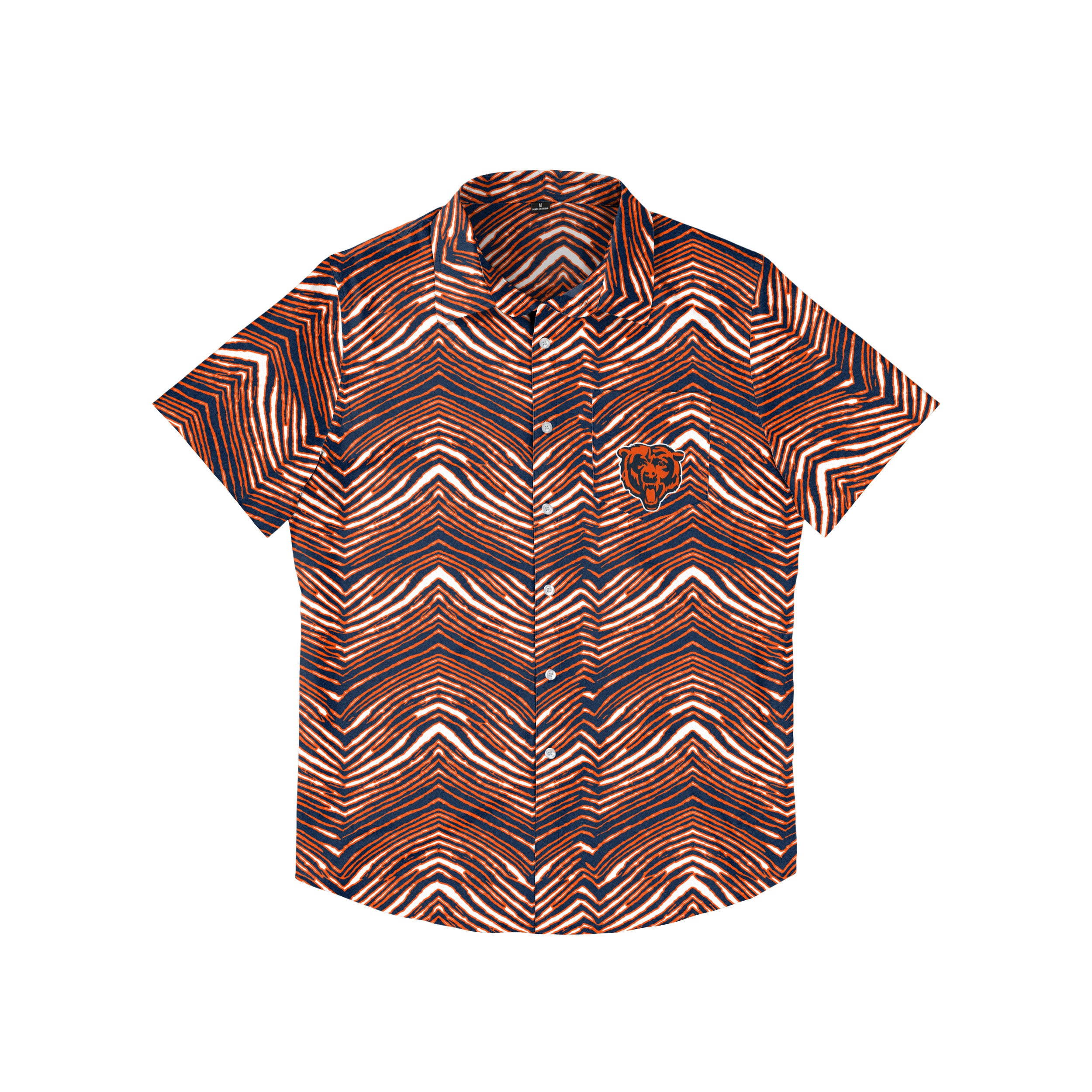 Zubaz NFL Men's Chicago Bears Exclusive Button Up Shirt