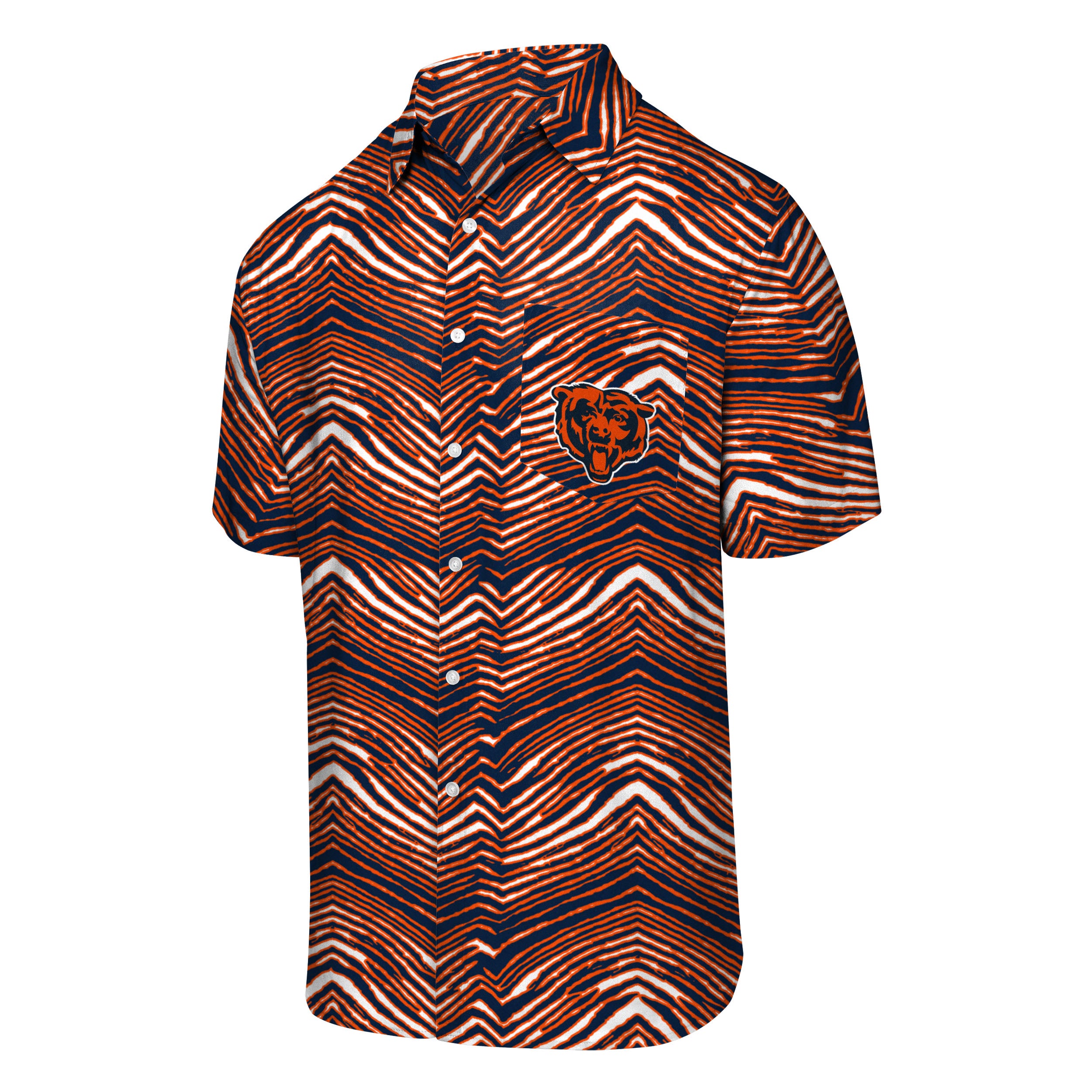 Zubaz NFL Men's Chicago Bears Exclusive Button Up Shirt