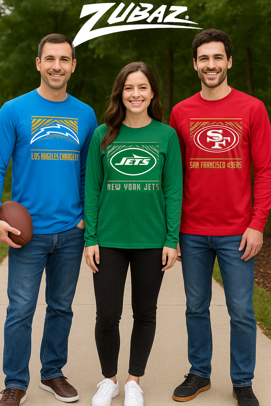 Zubaz NFL Men's Team Color Tunnel Long Sleeve T-Shirt, New York Giants