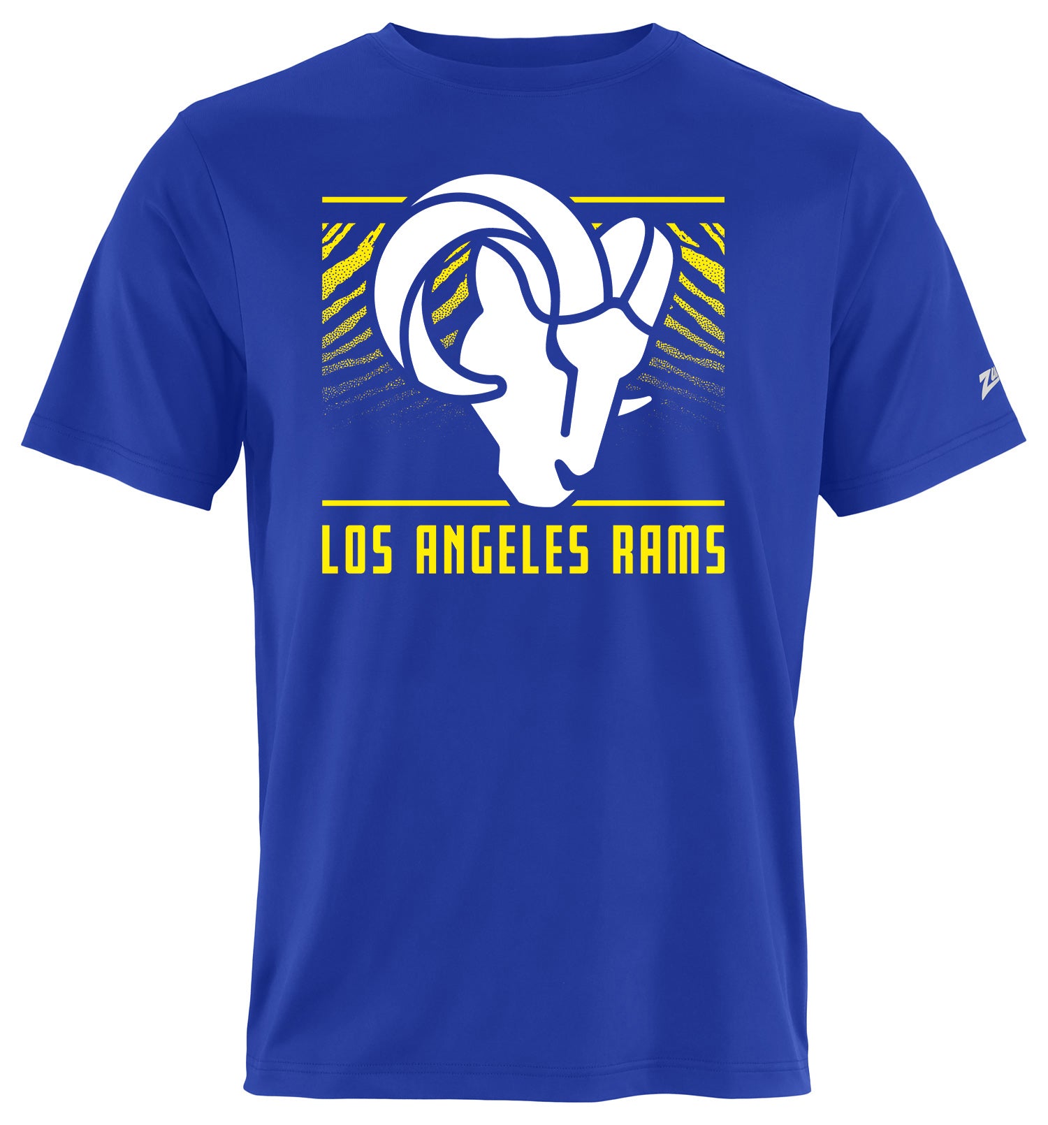 Zubaz NFL Men's Tunnel Primary Short Sleeve T-Shirt, Los Angeles Rams