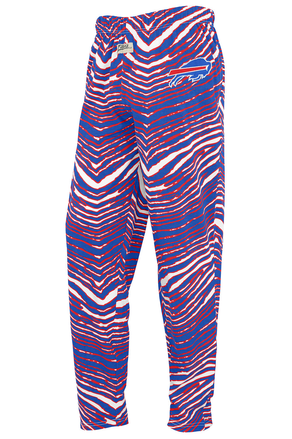 Zubaz NFL Adult Unisex for Men and Women Z88 Embroidered Zebra 3 Color Pants, Buffalo Bills