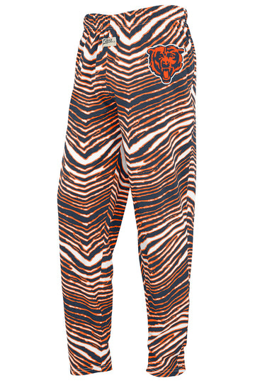 Zubaz NFL Chicago Bears Unisex 3 Color Zebra Z88 Direct Embroidered Logo Pants