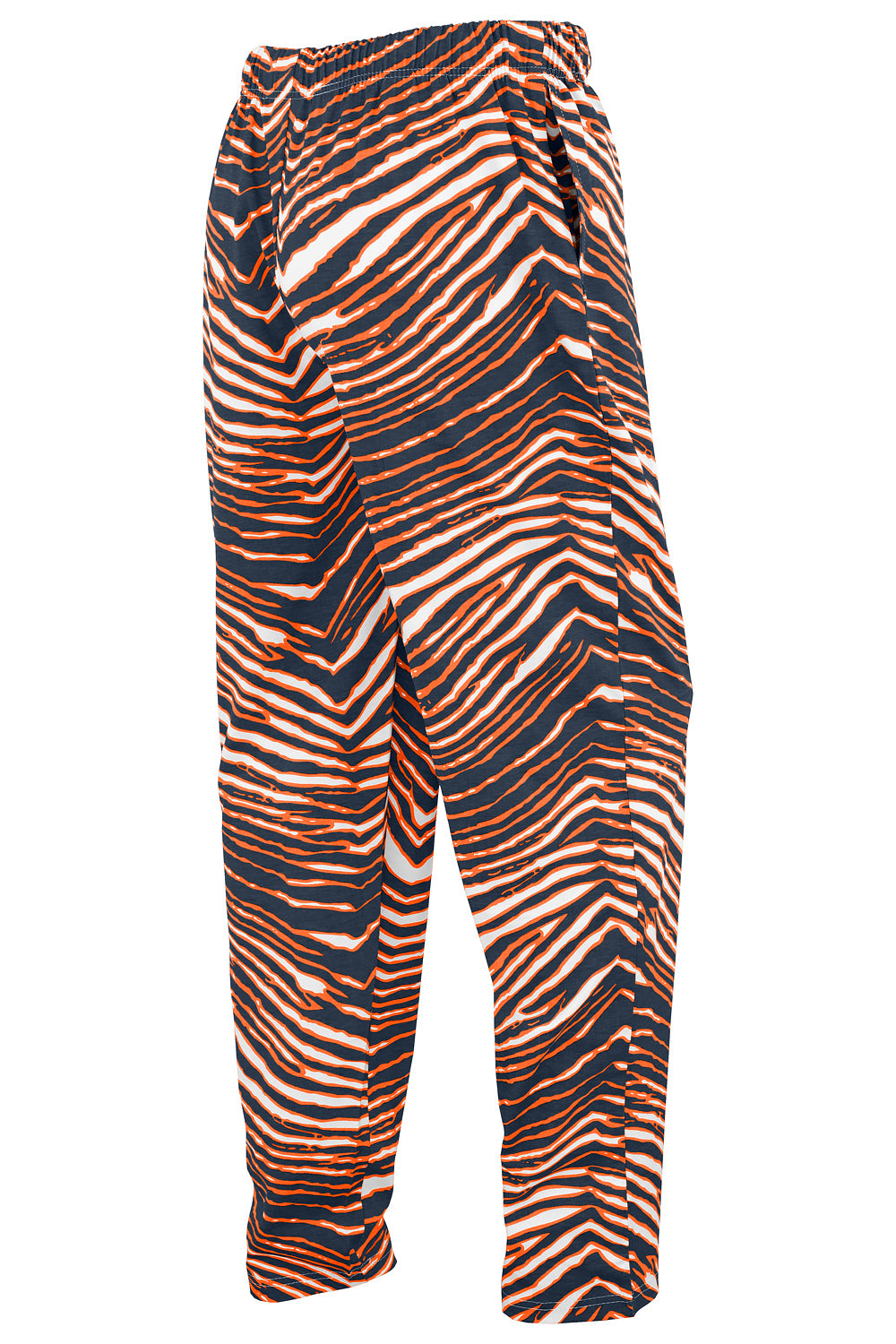 Zubaz NFL Adult Unisex for Men and Women Z88 Embroidered Zebra 3 Color Pants, Chicago Bears