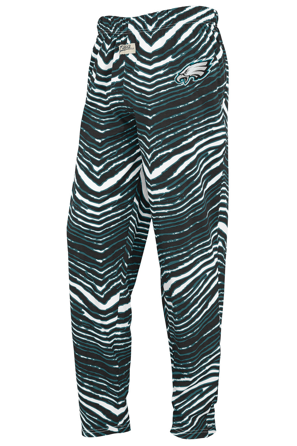 Zubaz NFL Adult Unisex for Men and Women Z88 Embroidered Zebra 3 Color Pants, Philadelphia Eagles