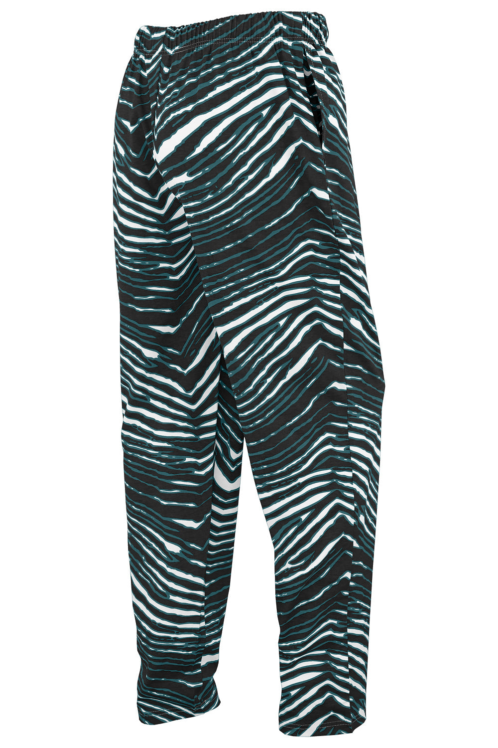 Zubaz NFL Adult Unisex for Men and Women Z88 Embroidered Zebra 3 Color Pants, Philadelphia Eagles
