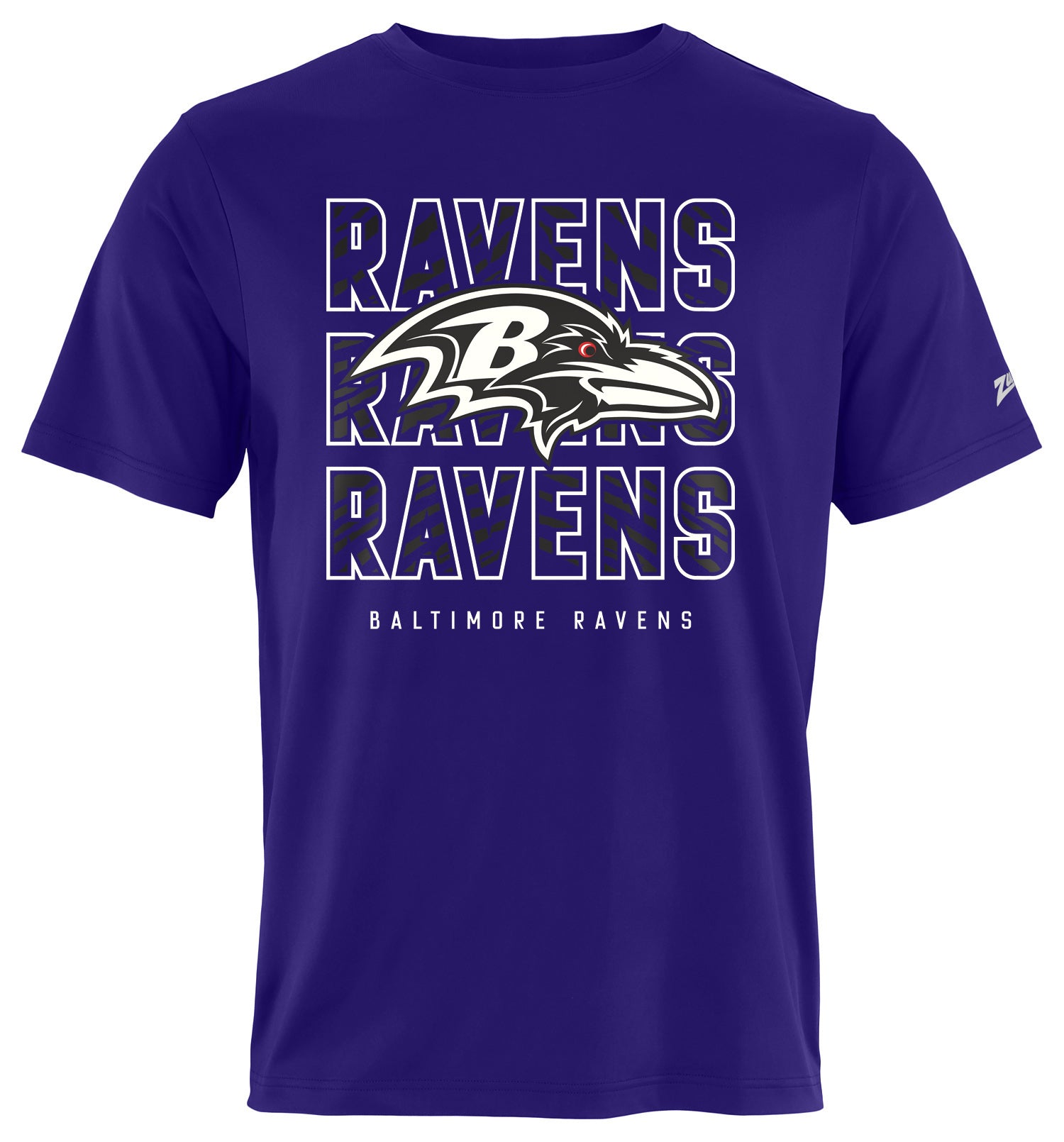 Zubaz NFL Men's Repeat Play Primary Team Color Short Sleeve T-Shirt, B