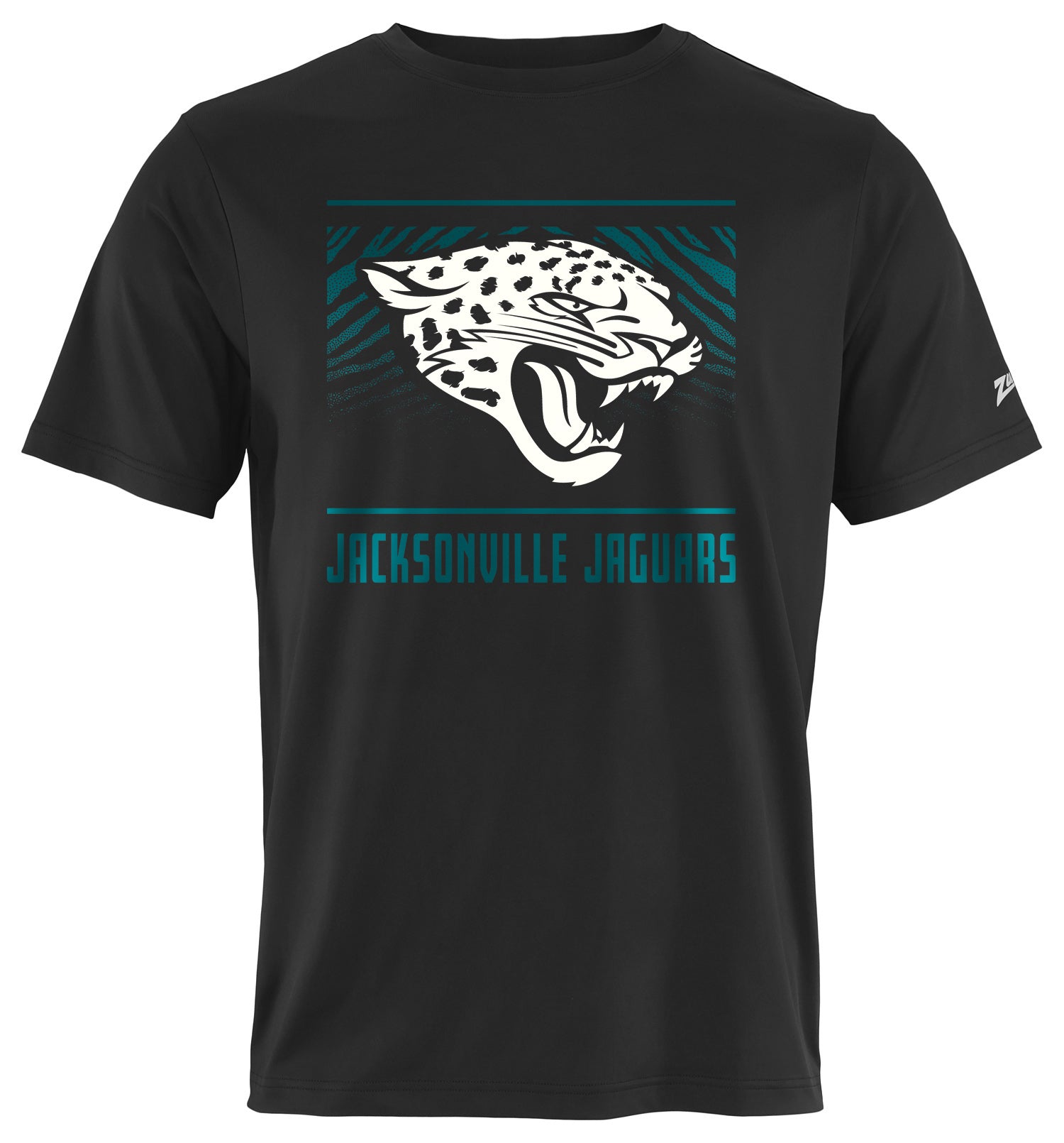 Zubaz NFL Men's Tunnel Primary Short Sleeve T-Shirt, Jacksonville Jaguars