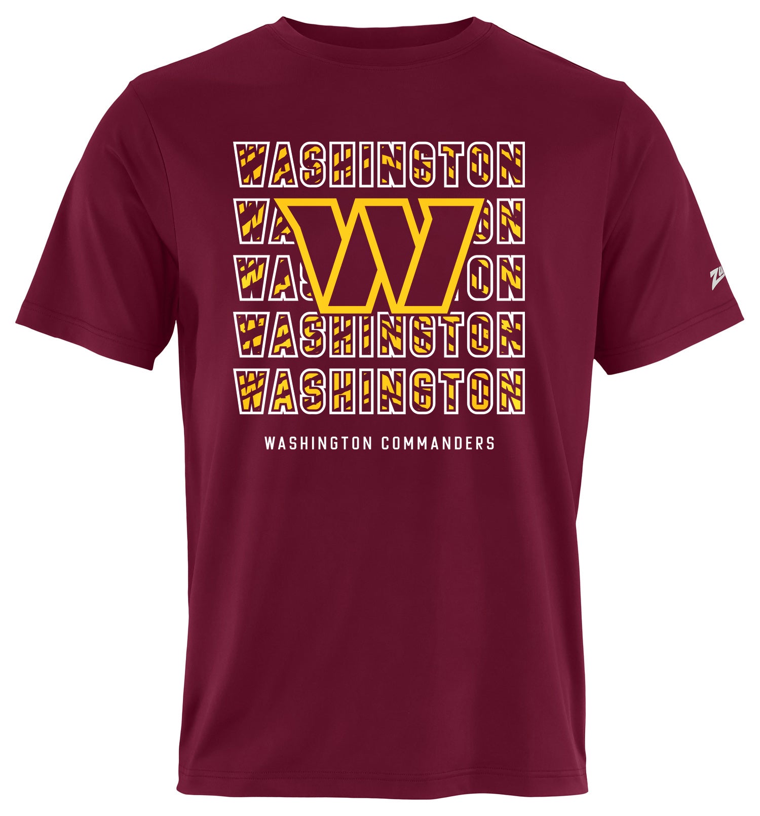 Zubaz NFL Men's Repeat Play Primary Team Color Short Sleeve T-Shirt, Washington Commanders