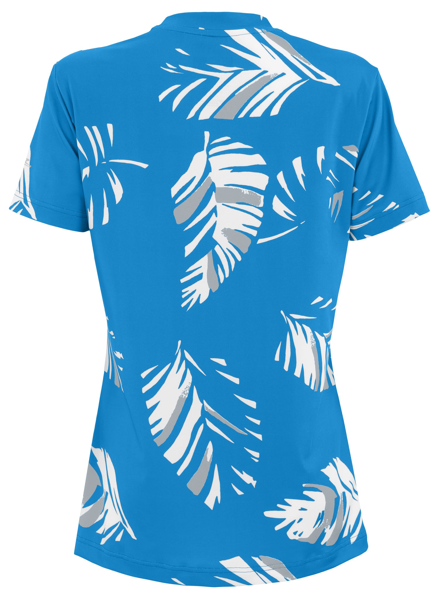 Zubaz NFL Womens Leaf Team Color Script Short Sleeve T-Shirt, Detroit Lions