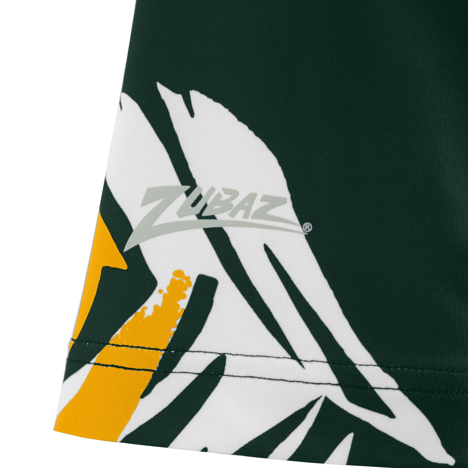Zubaz NFL Womens Leaf Team Color Script Short Sleeve T-Shirt, Green Bay Packers