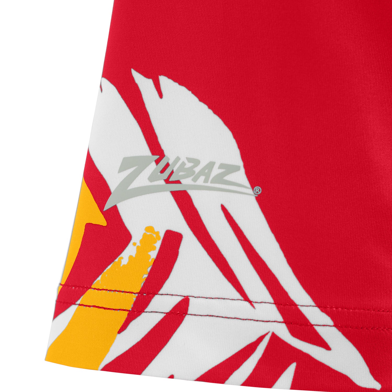 Zubaz NFL Womens Leaf Team Color Script Short Sleeve T-Shirt, Kansas City Chiefs
