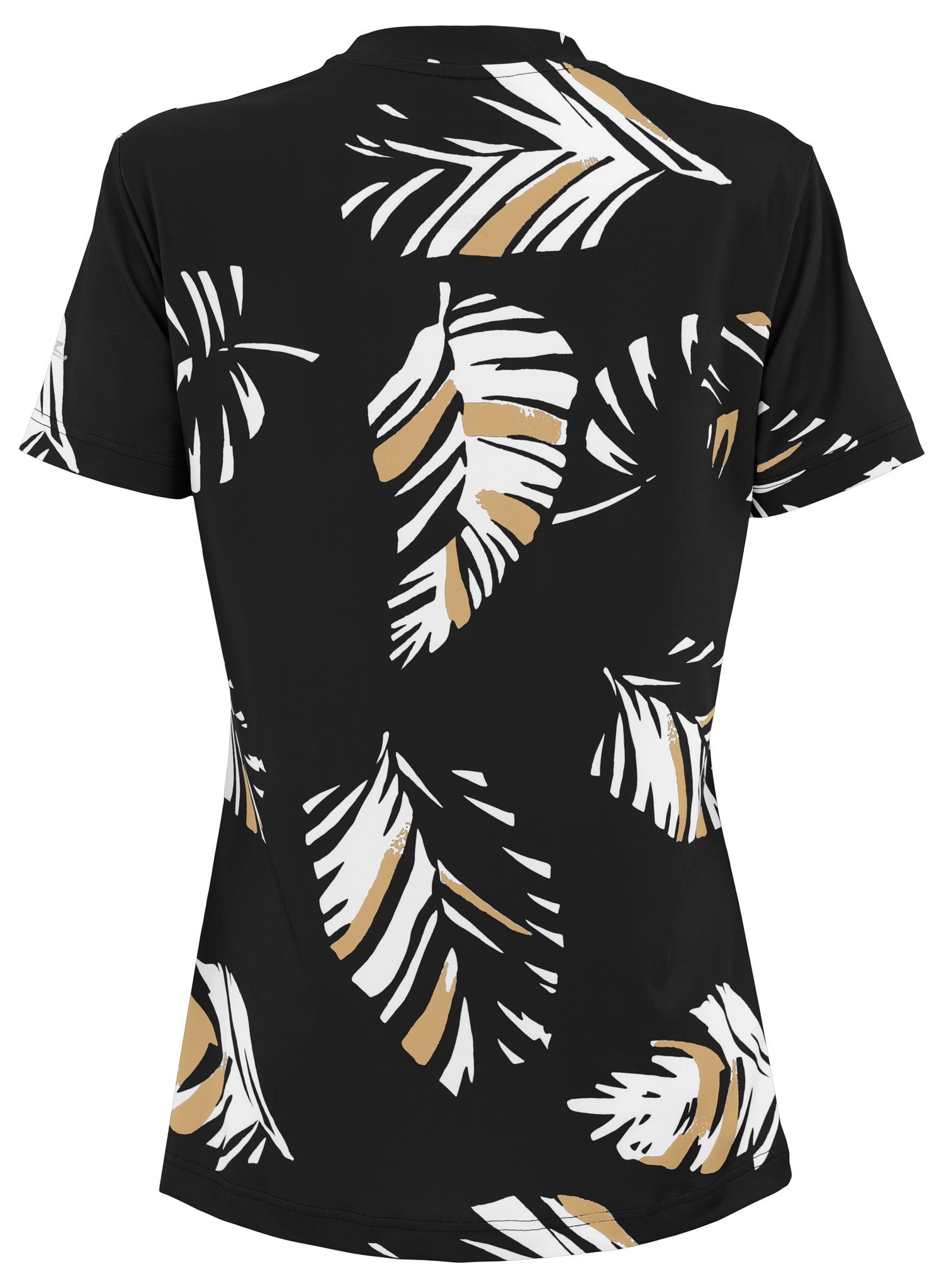 Zubaz NFL Womens Leaf Team Color Script Short Sleeve T-Shirt, New Orleans Saints