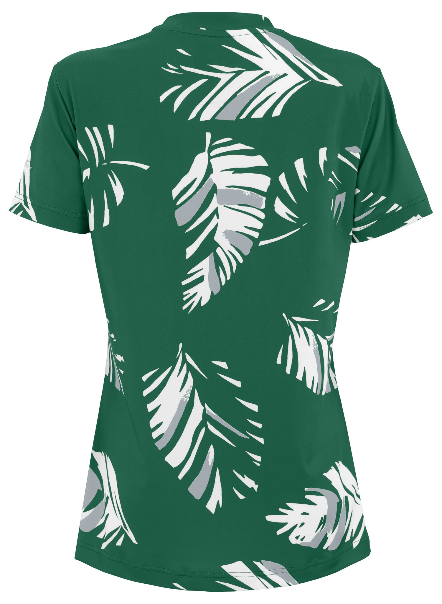 Zubaz NFL Womens Leaf Team Color Script Short Sleeve T-Shirt, New York Jets