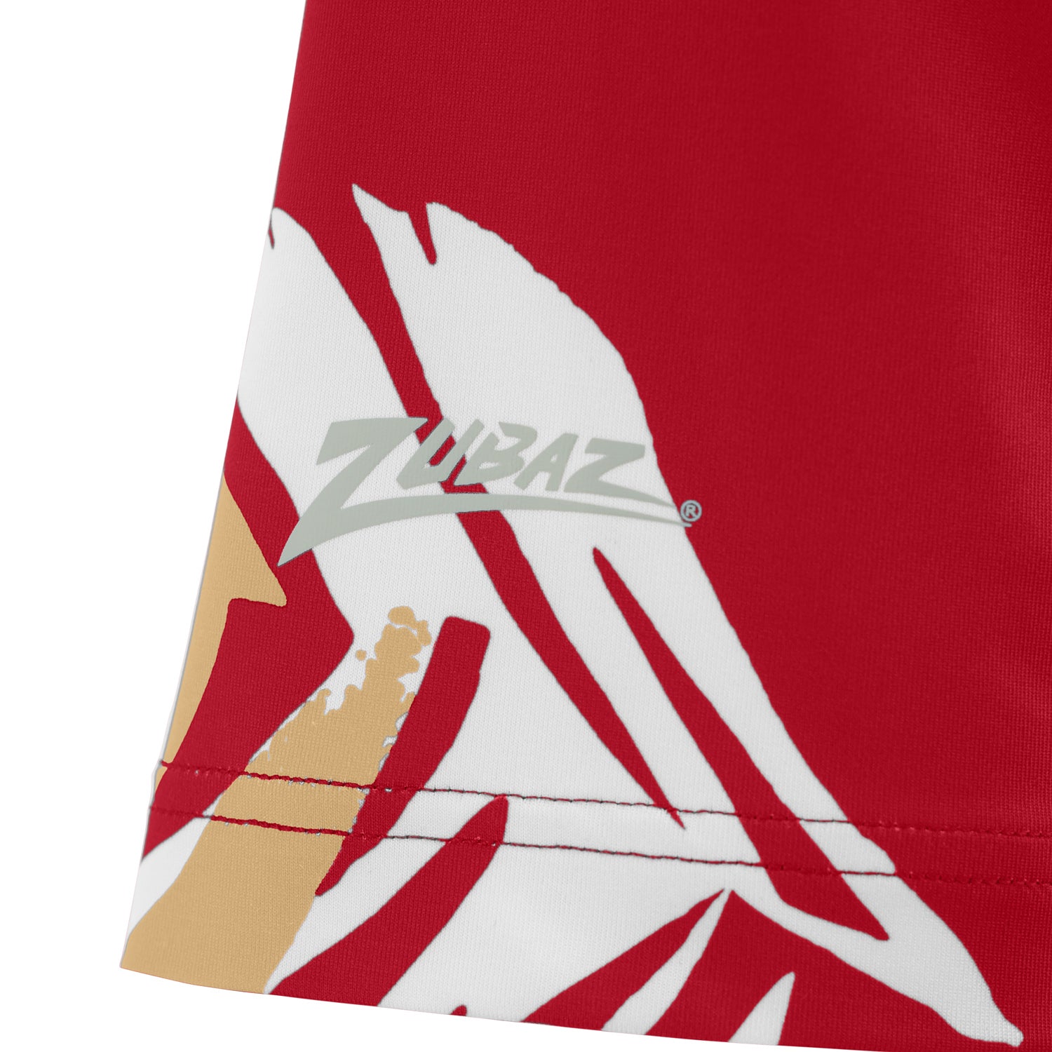 Zubaz NFL Womens Leaf Team Color Script Short Sleeve T-Shirt, San Francisco 49ers