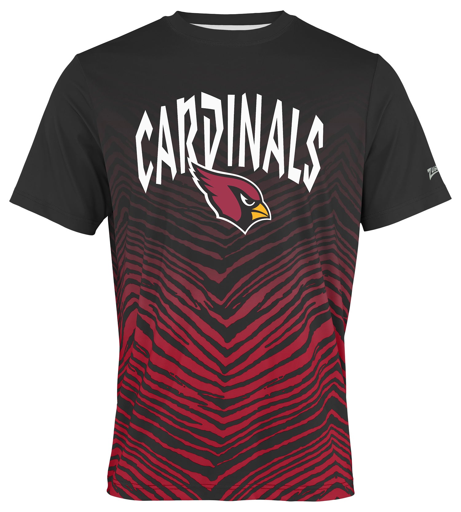 Zubaz NFL Men's Wild Card Zebra Team Color Short SleeveT Shirt, Arizona Cardinals