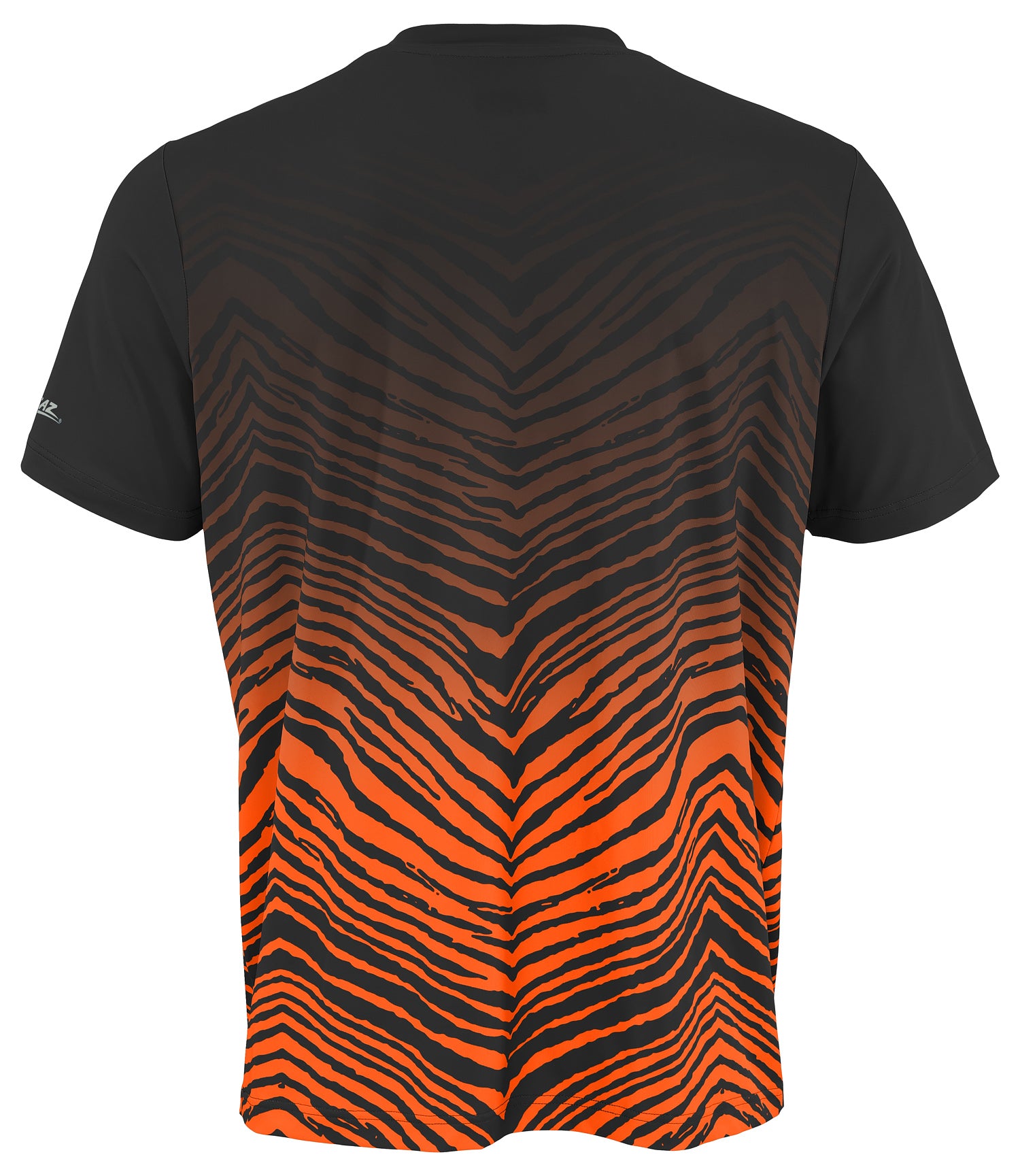 Zubaz NFL Men's Wild Card Zebra Team Color Short SleeveT Shirt, Cincinnati Bengals