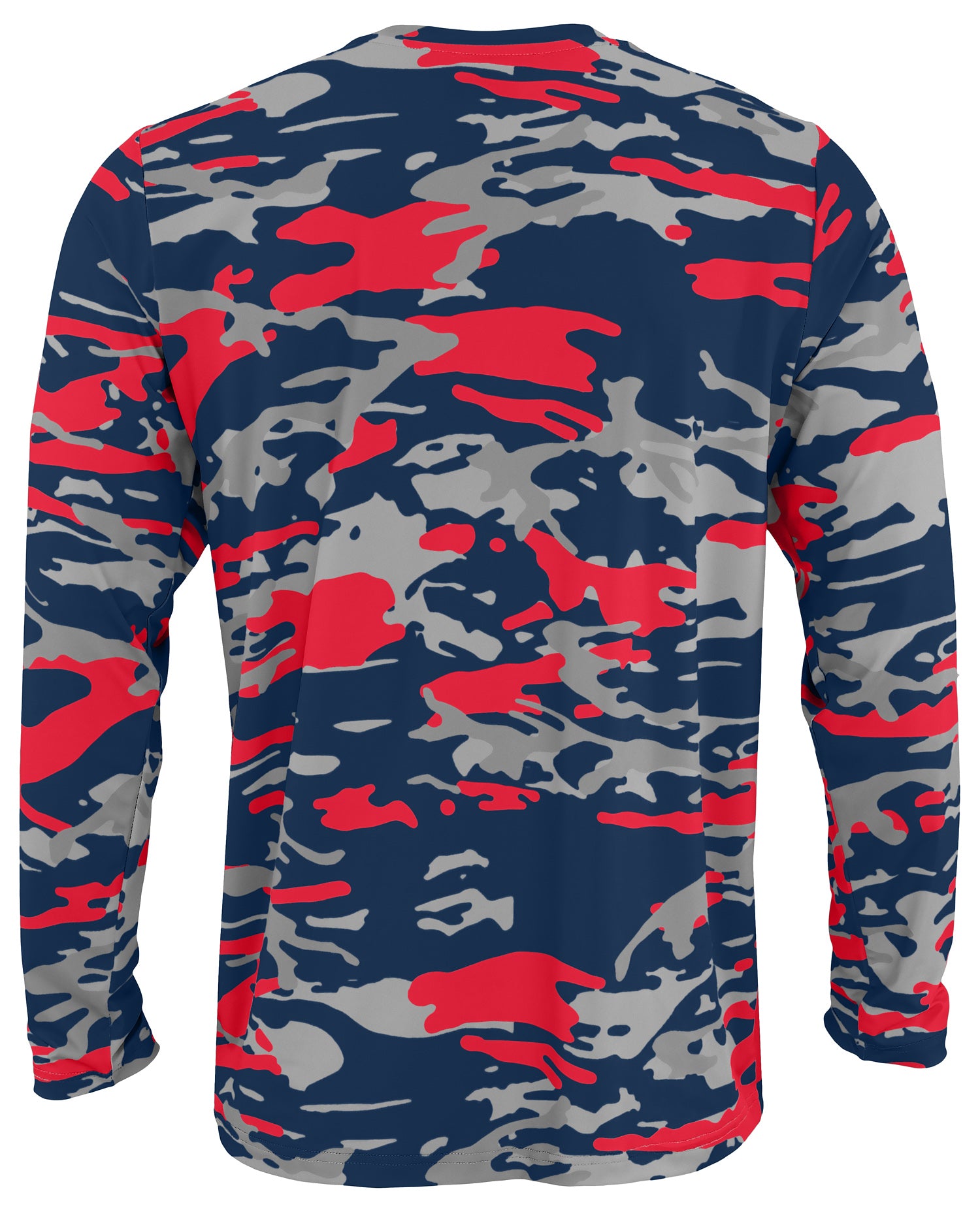 Zubaz NFL Men's Camo Alternate Color with White Circle Logo Long Sleeve T-Shirt, New England Patriots