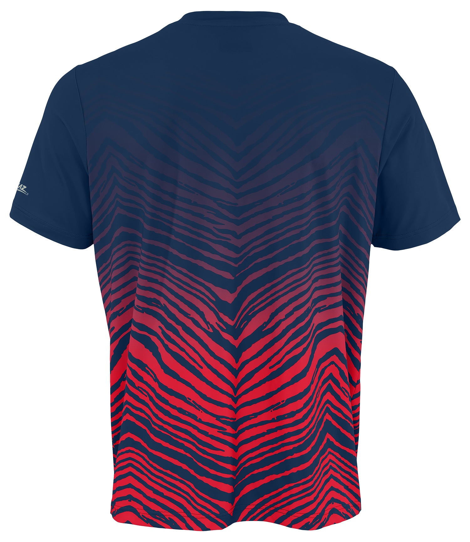 Zubaz NFL Men's Wild Card Zebra Team Color Short SleeveT Shirt, New England Patriots