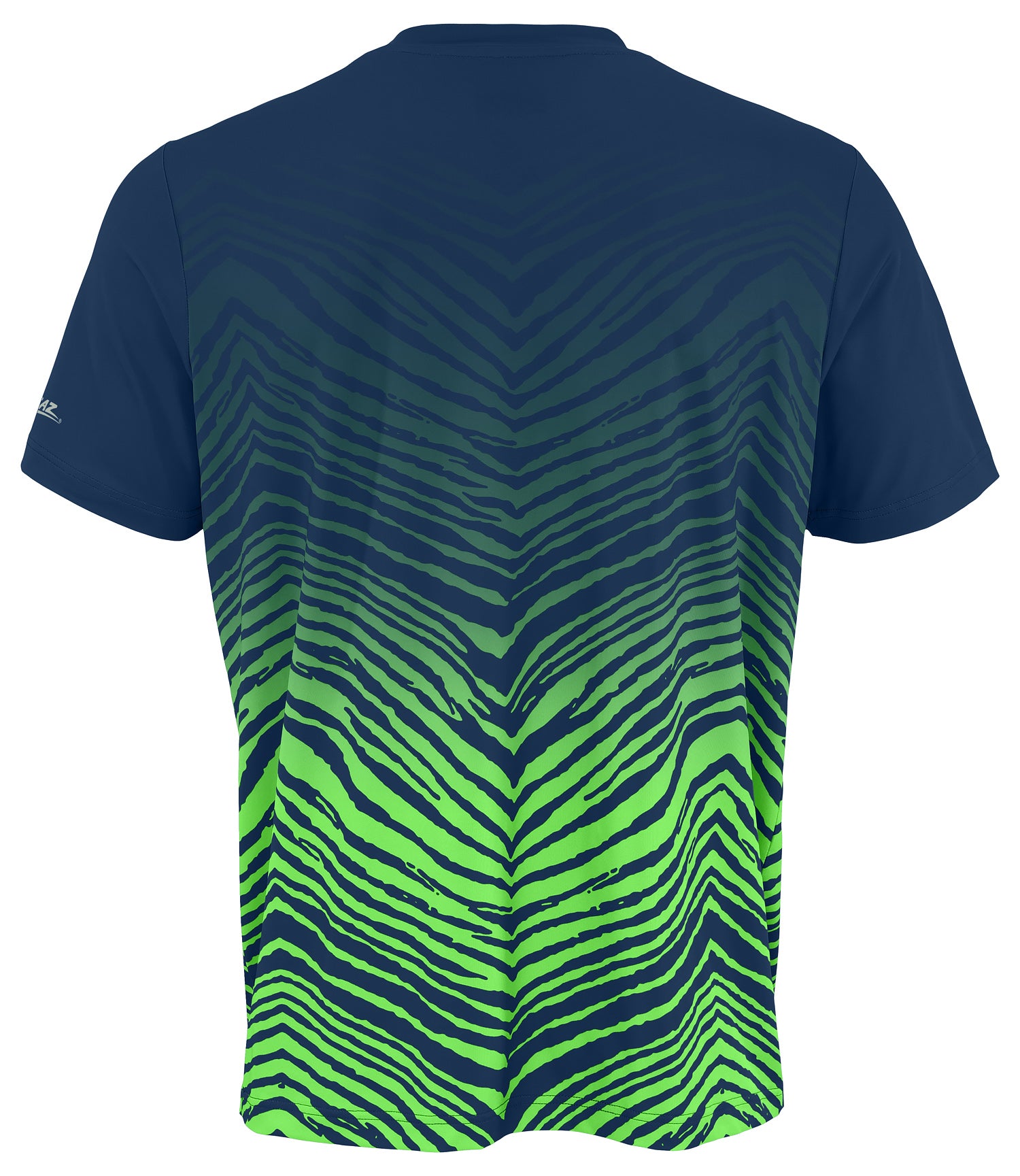 Zubaz NFL Men's Wild Card Zebra Team Color Short SleeveT Shirt, Seattle Seahawks