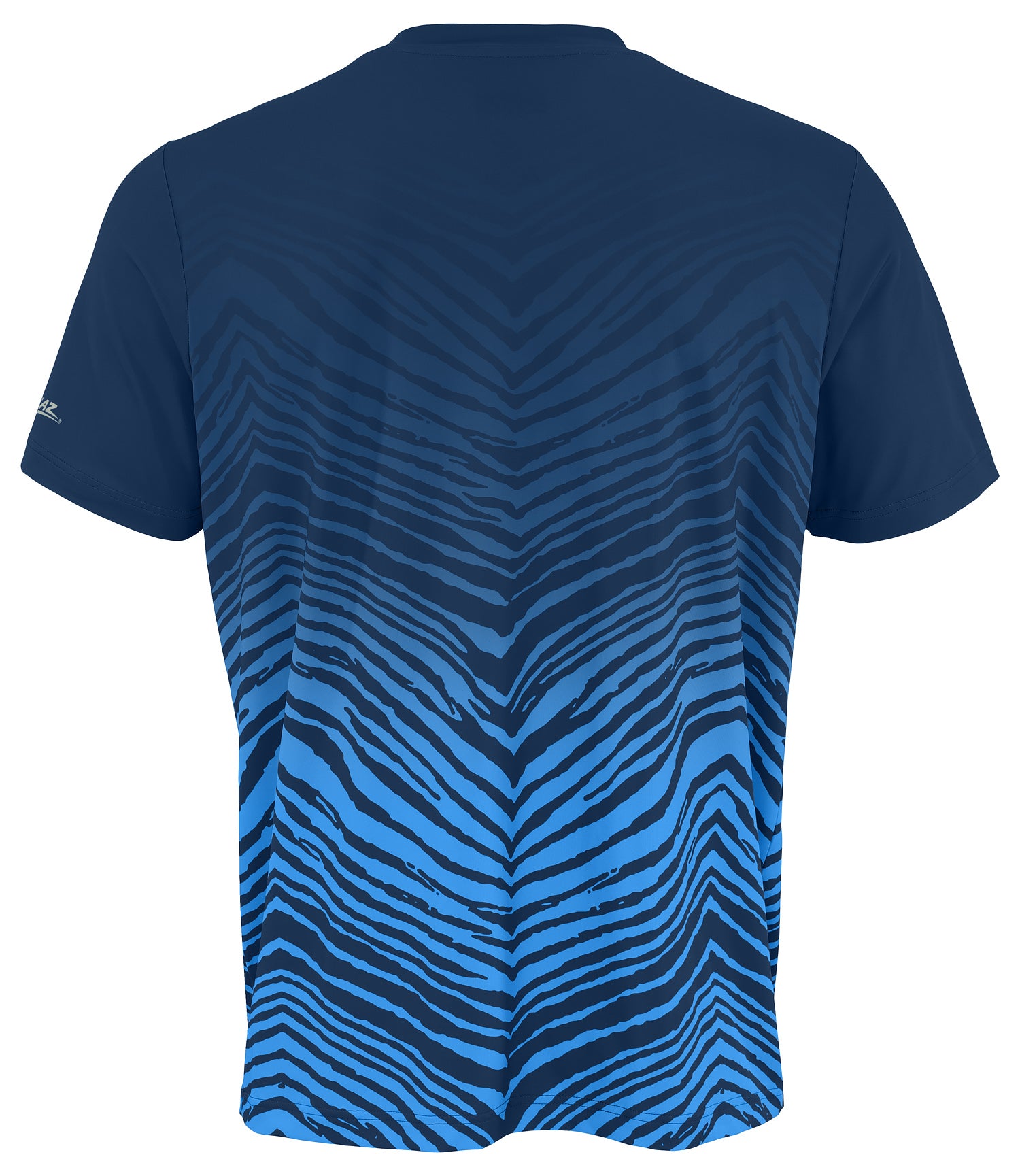 Zubaz NFL Men's Wild Card Zebra Team Color Short SleeveT Shirt, Tennessee Titans