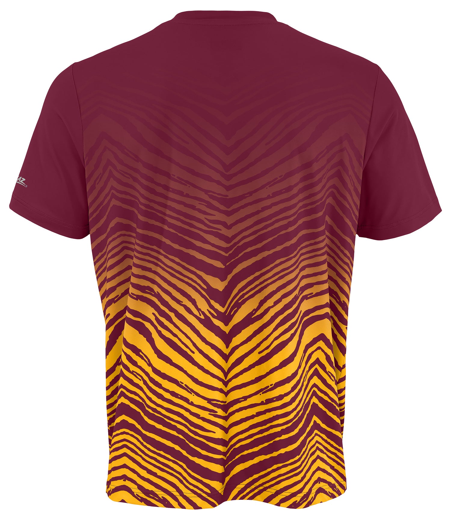 Zubaz NFL Men's Wild Card Zebra Team Color Short SleeveT Shirt, Washington Commanders