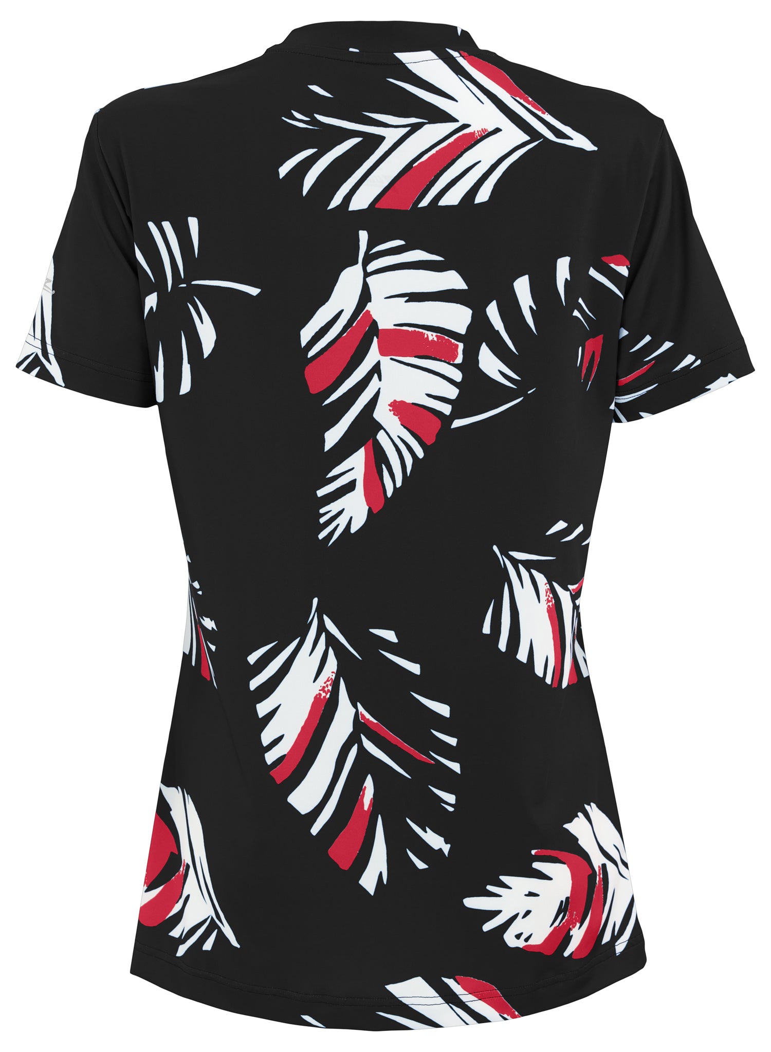 Zubaz NFL Womens Leaf Team Color Script Short Sleeve T-Shirt, Tampa Bay Buccaneers