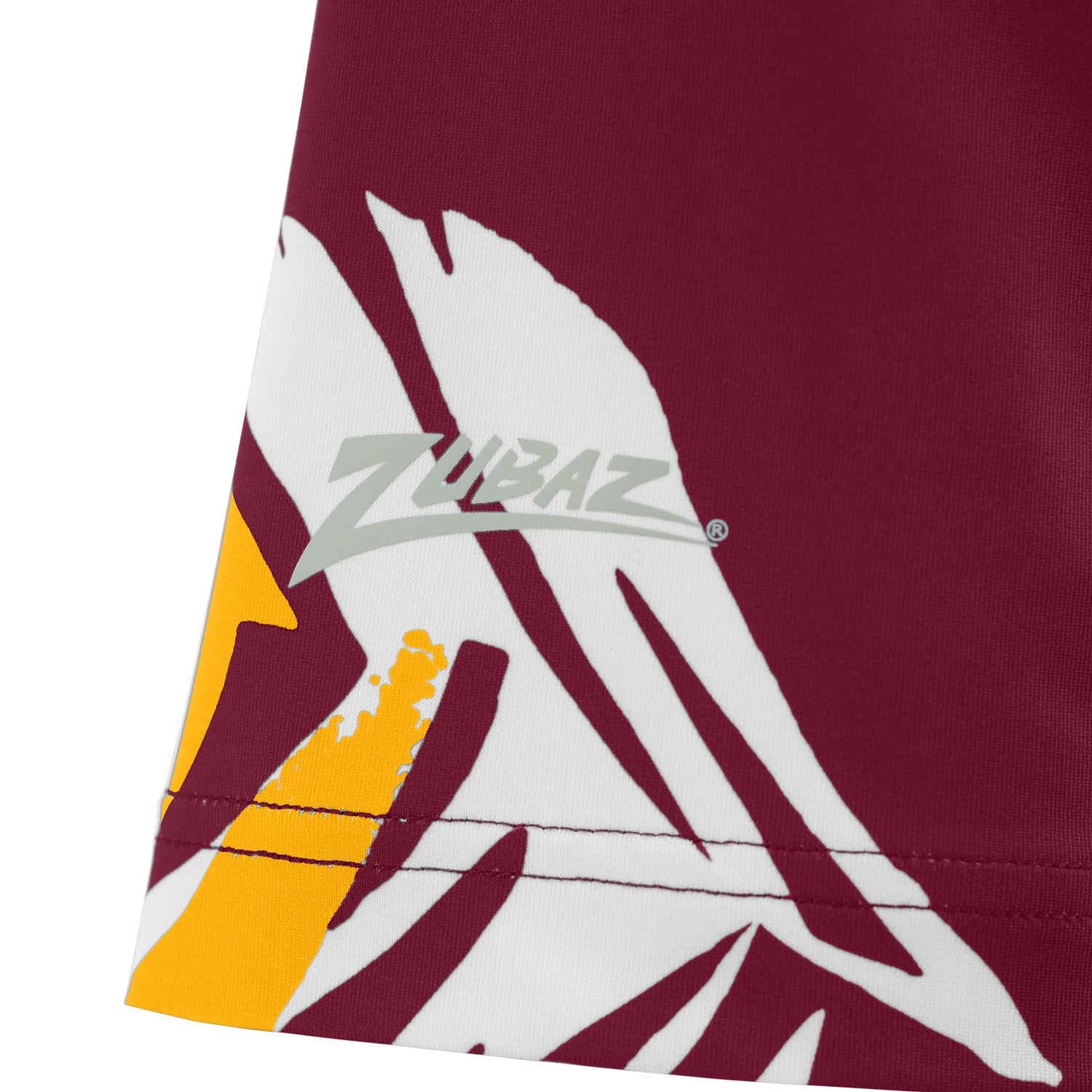 Zubaz NFL Womens Leaf Team Color Script Short Sleeve T-Shirt, Washington Commanders