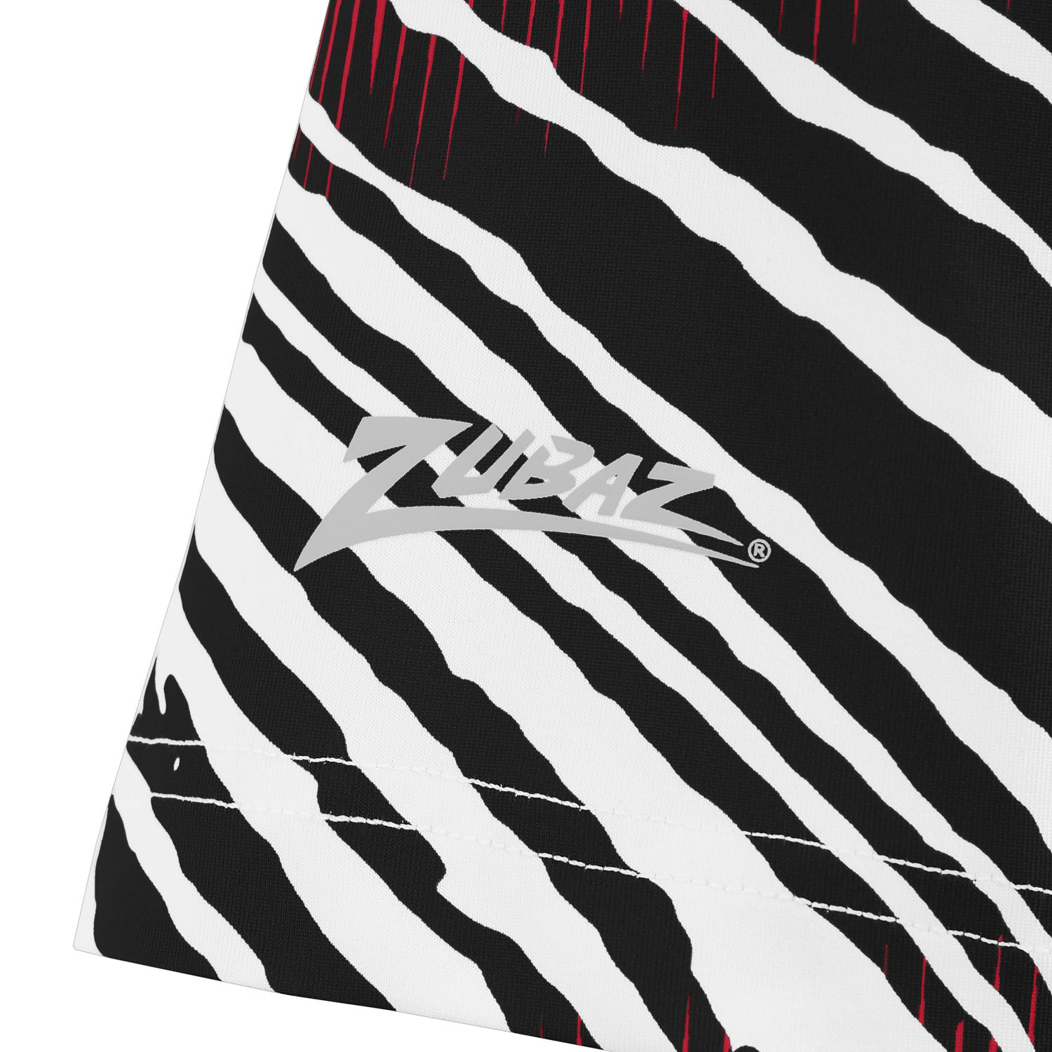 Zubaz NFL Women's Zebra 2 Team Color Circle Logo Short Sleeve T-Shirt, Atlanta Falcons