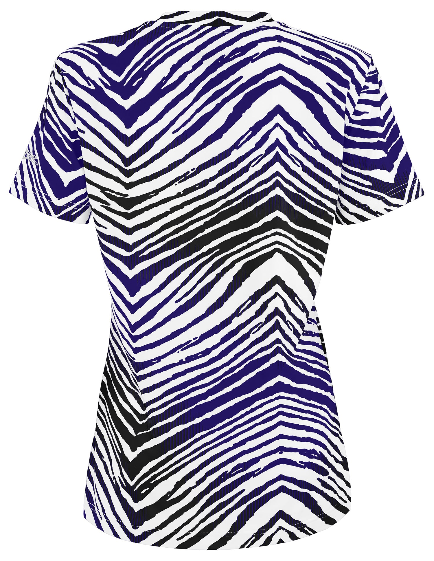 Zubaz NFL Women's Zebra 2 Team Color Circle Logo Short Sleeve T-Shirt,