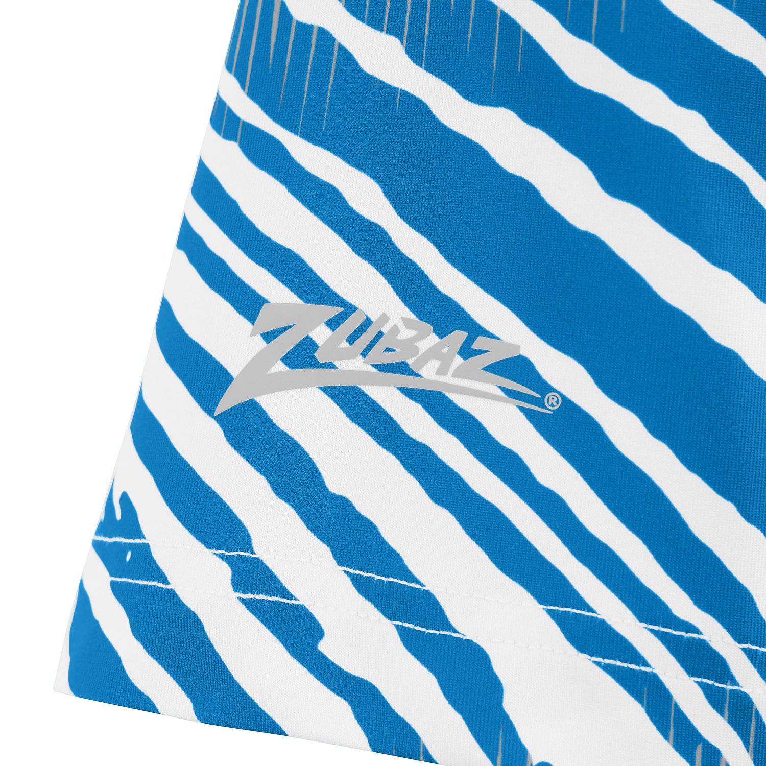 Zubaz NFL Women's Zebra 2 Team Color Circle Logo Short Sleeve T-Shirt, Detroit Lions