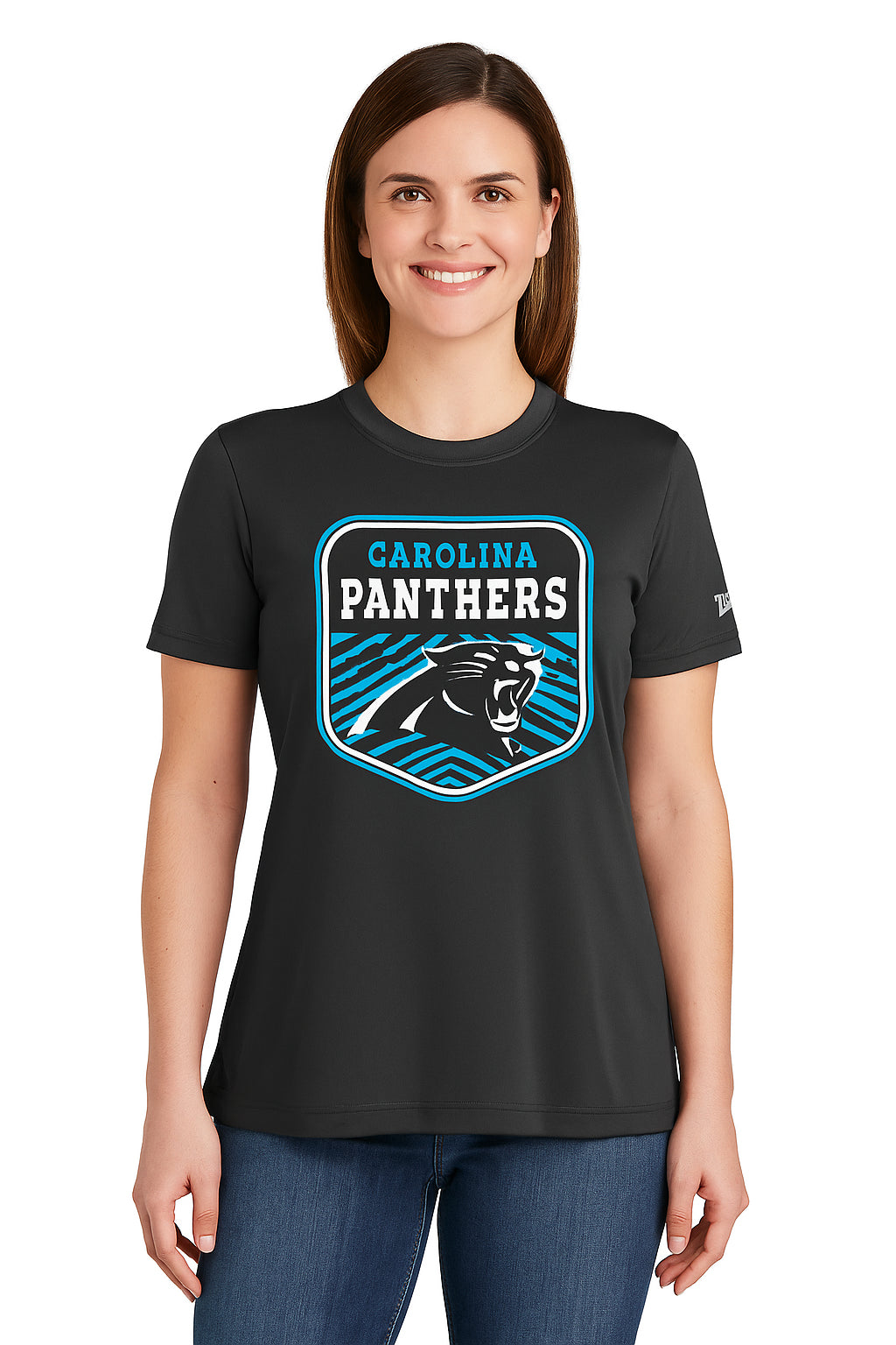 Zubaz NFL Women's Kicker Team Color Short Sleeve T-Shirt, Jacksonville Jaguars