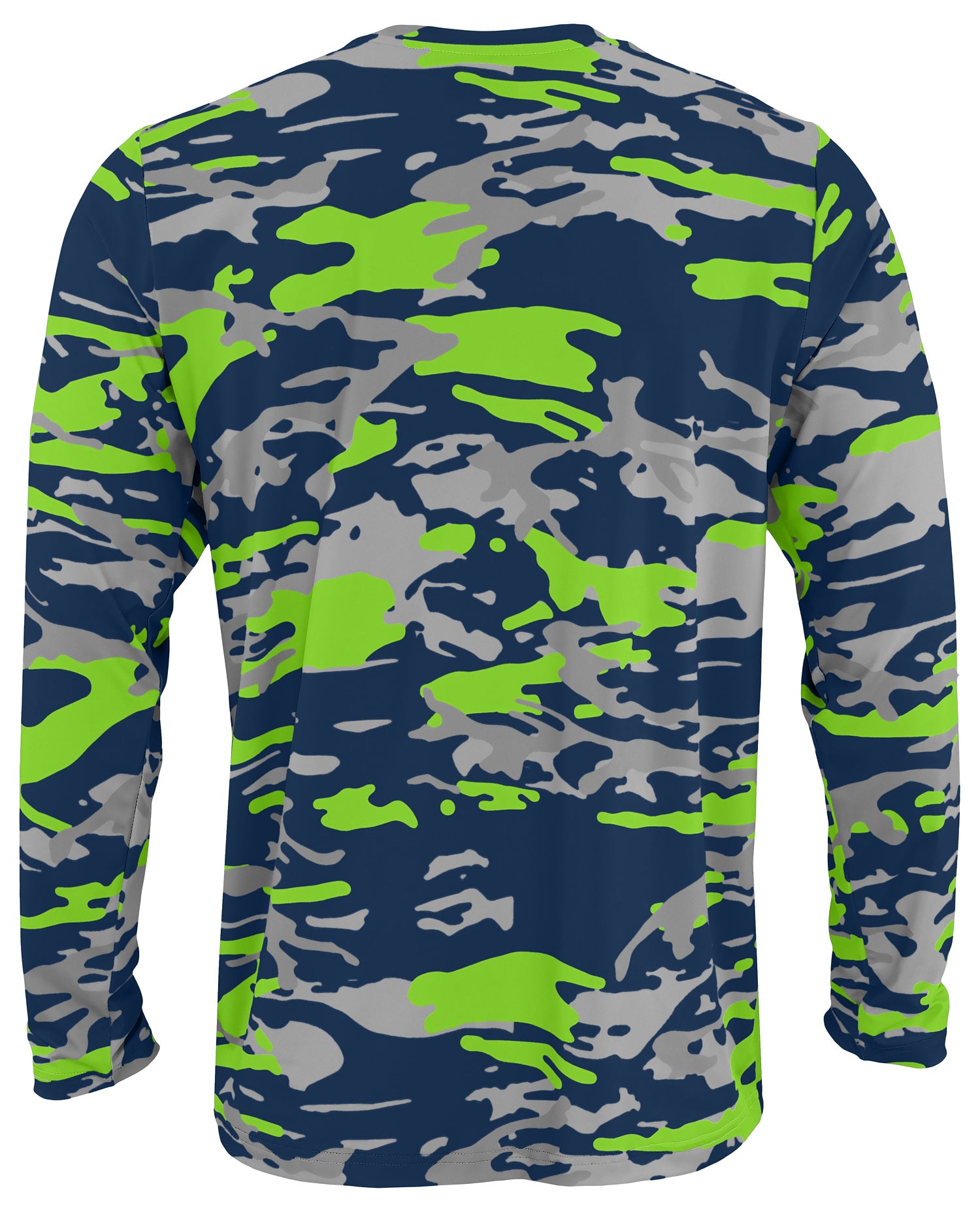 Zubaz NFL Men's Camo Alternate Color with White Circle Logo Long Sleeve T-Shirt, Seattle Seahawks