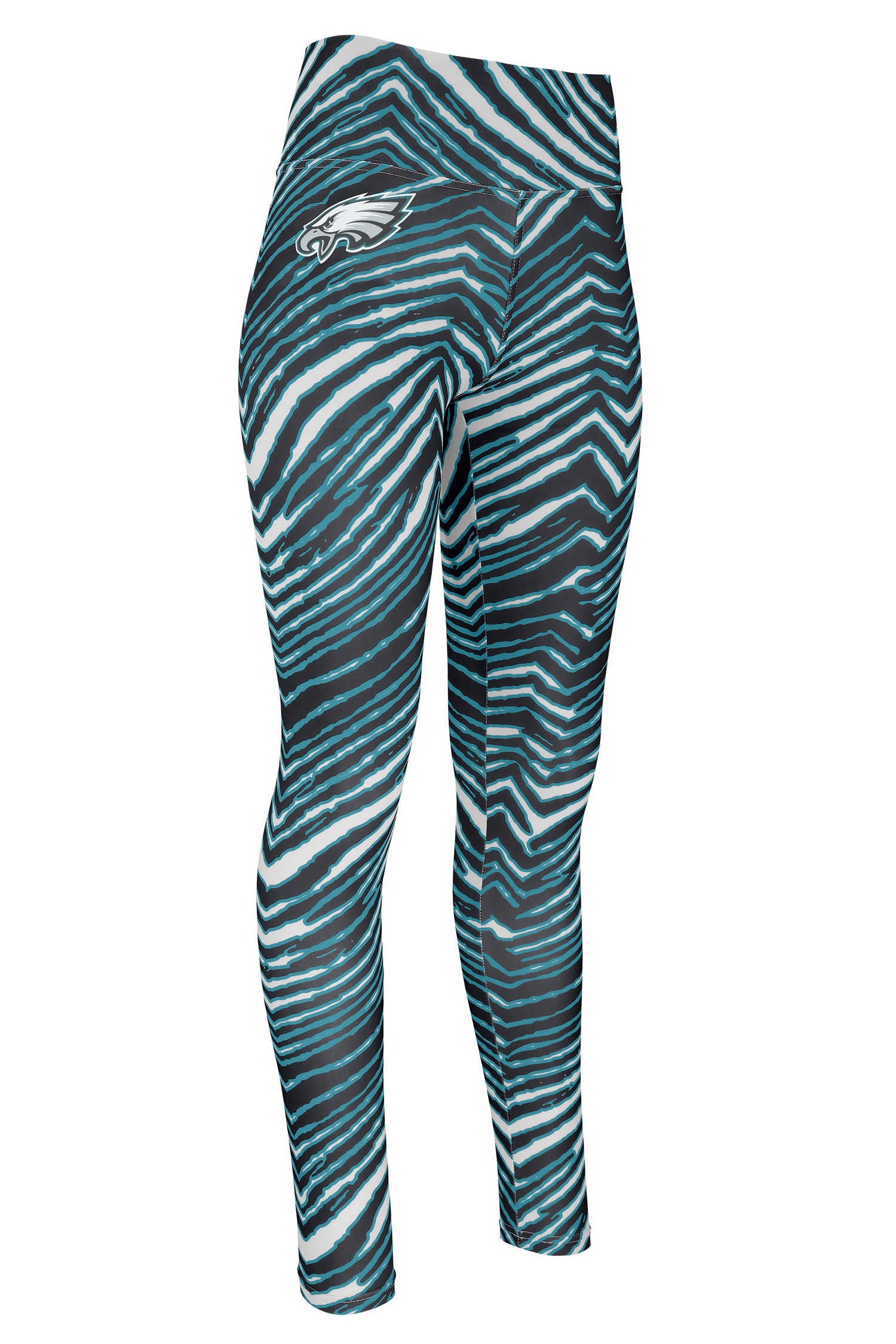 Zubaz NFL Women's Basic Zebra Print Legging, Philadelphia Eagles