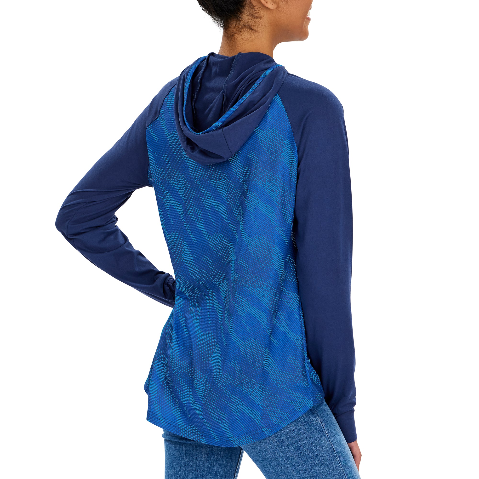 Zubaz Women's Tennessee Titans Elevated Hoodie W/ Tonal Viper Print