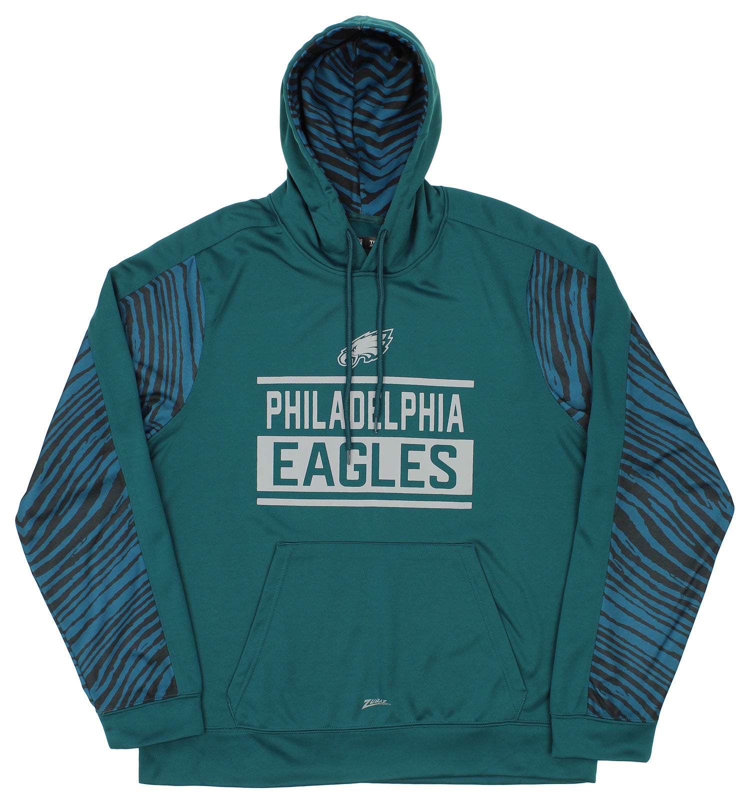 Zubaz NFL Men's Philadelphia Eagles Rally House Zebra Accent Hoodie