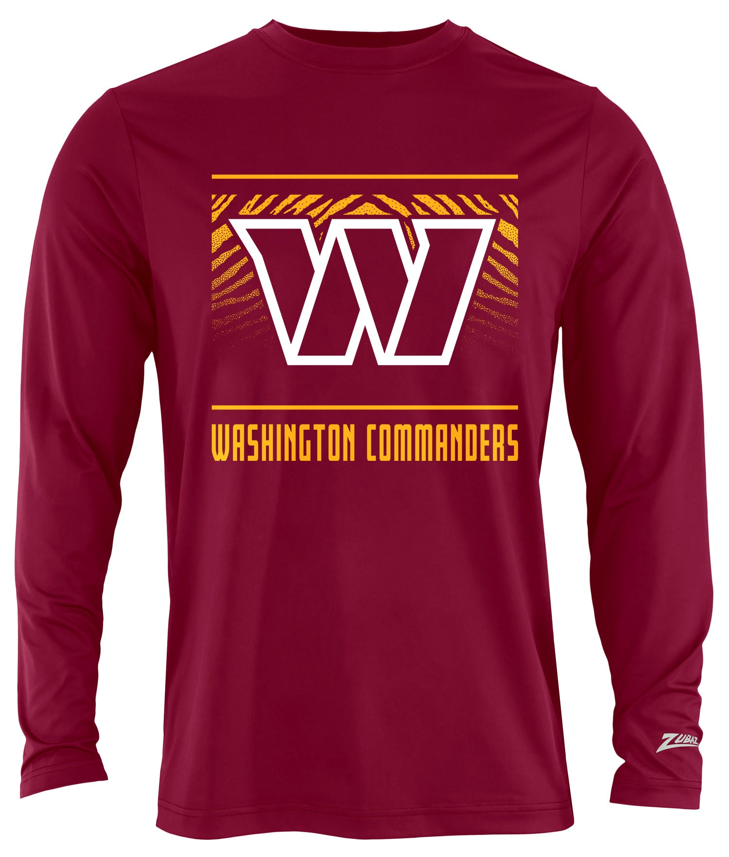 Zubaz NFL Men's Team Color Tunnel Long Sleeve T-Shirt, Washington Commanders