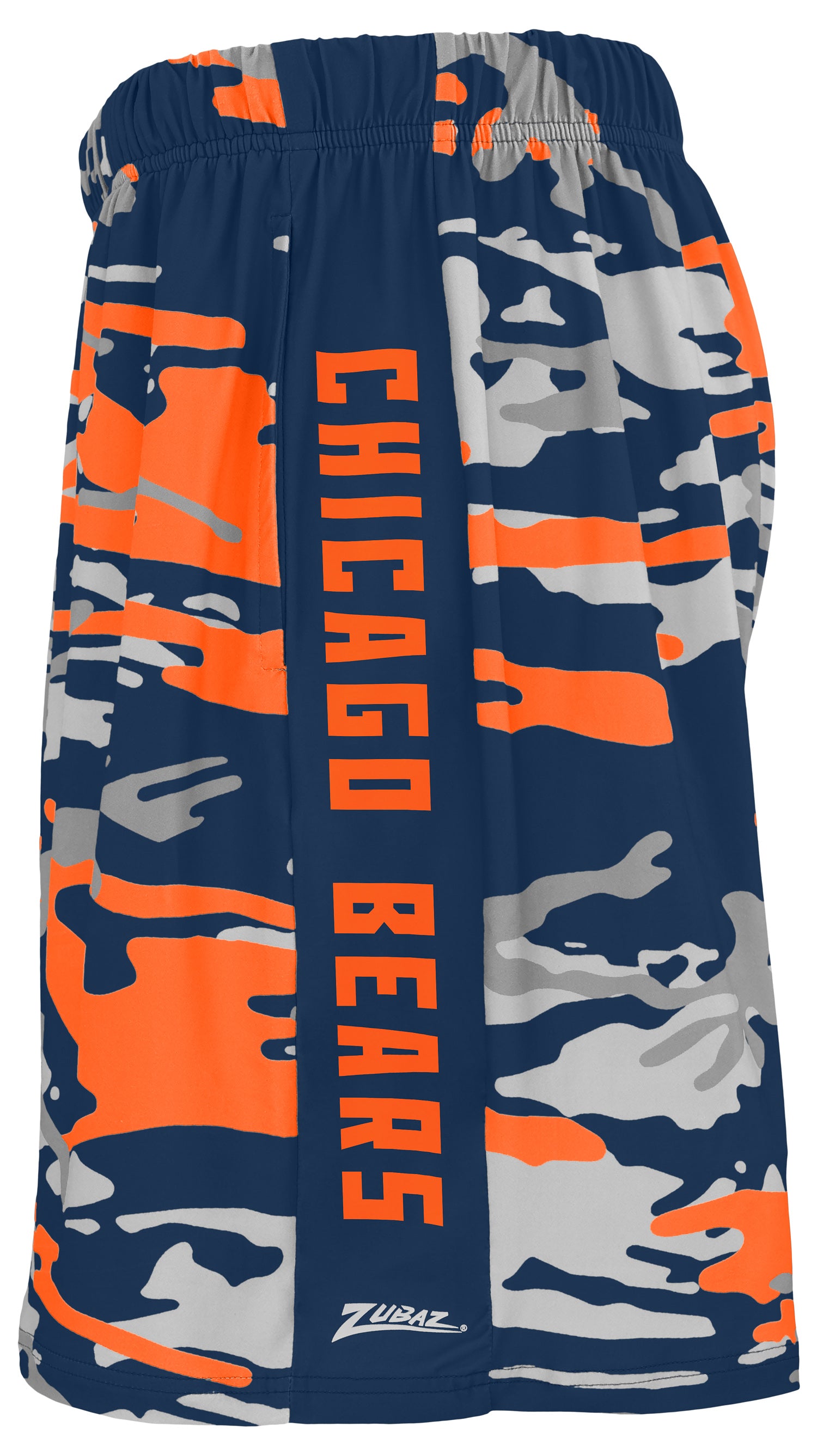 Zubaz NFL Men's 7in Alternate Camo Established Block Text Shorts, Chic