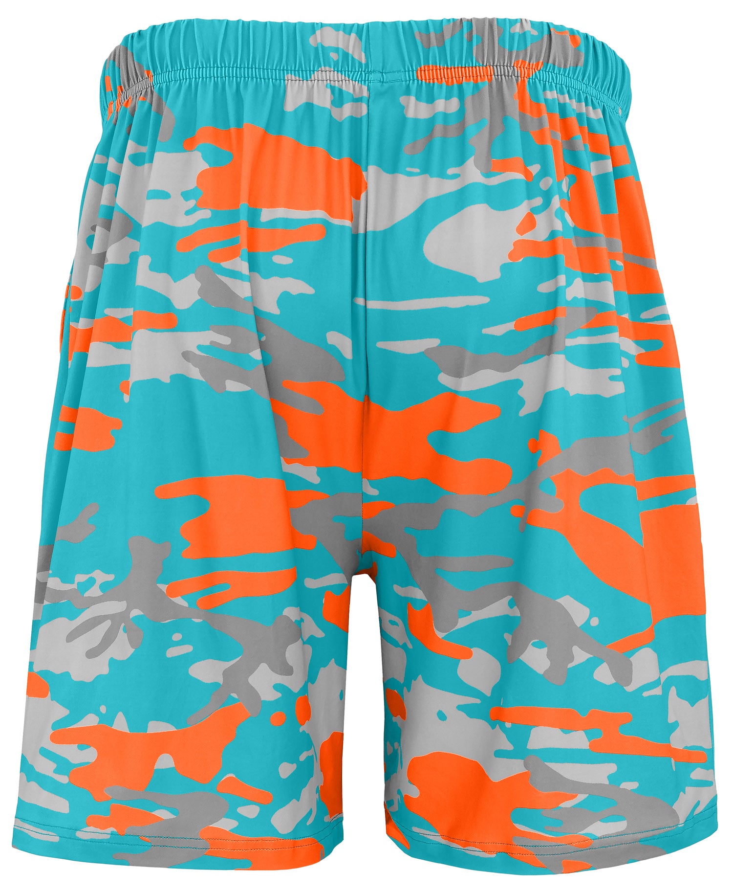 Zubaz NFL Men's 7in Alternate Camo Established Block Text Shorts, Miam