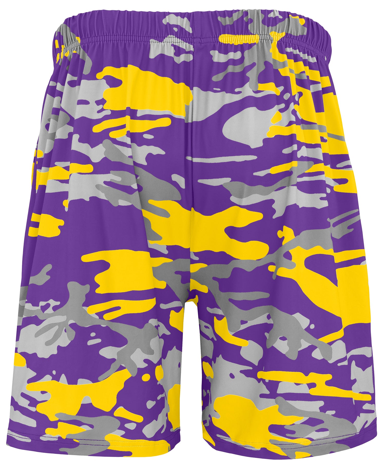 Zubaz NFL Men's 7in Alternate Camo Established Block Text Shorts, Minnesota Vikings
