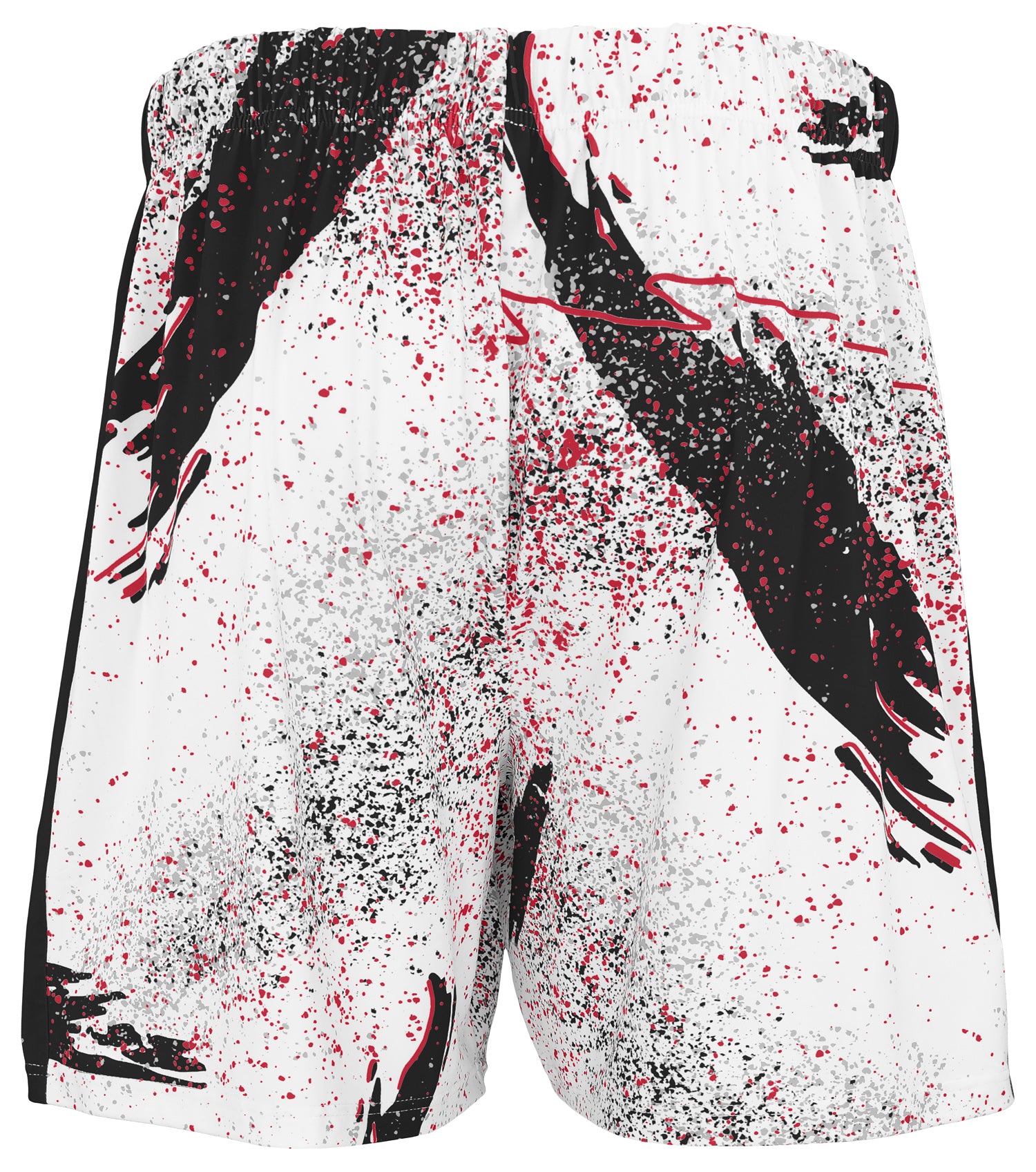 Zubaz NFL Men's 7in Confetti Overtime Block Text Shorts, Atlanta Falcons