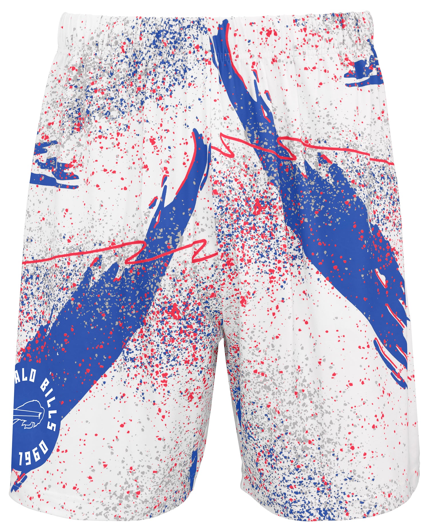 パンツ FCRB 26SS LIGHT WEIGHT BREATHABLE SHORTS Zubaz NFL Men's 7in Confetti Overtime Block Text Shorts, Buffalo Bills