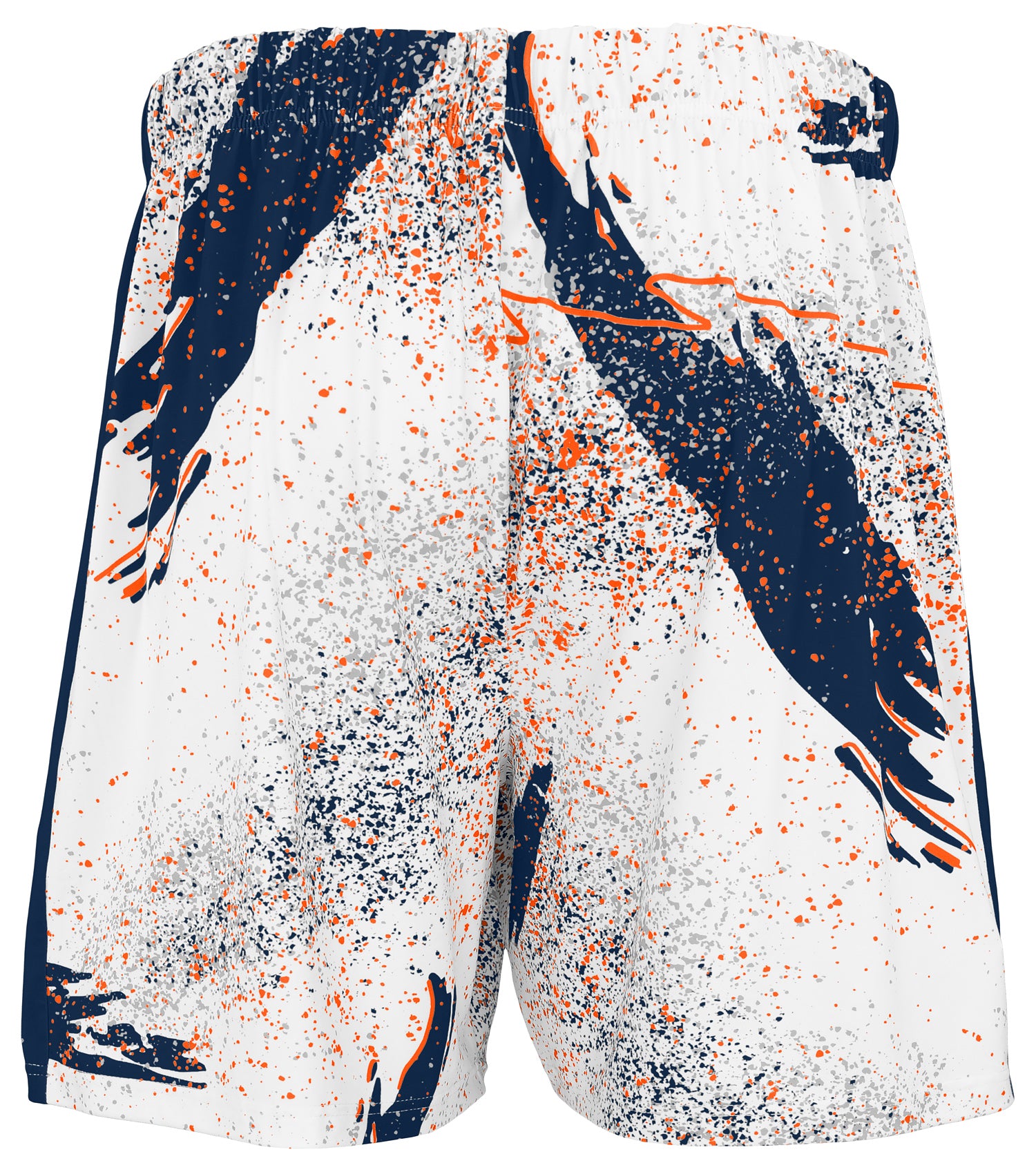 Zubaz NFL Men's 7in Confetti Overtime Block Text Shorts, Denver Broncos