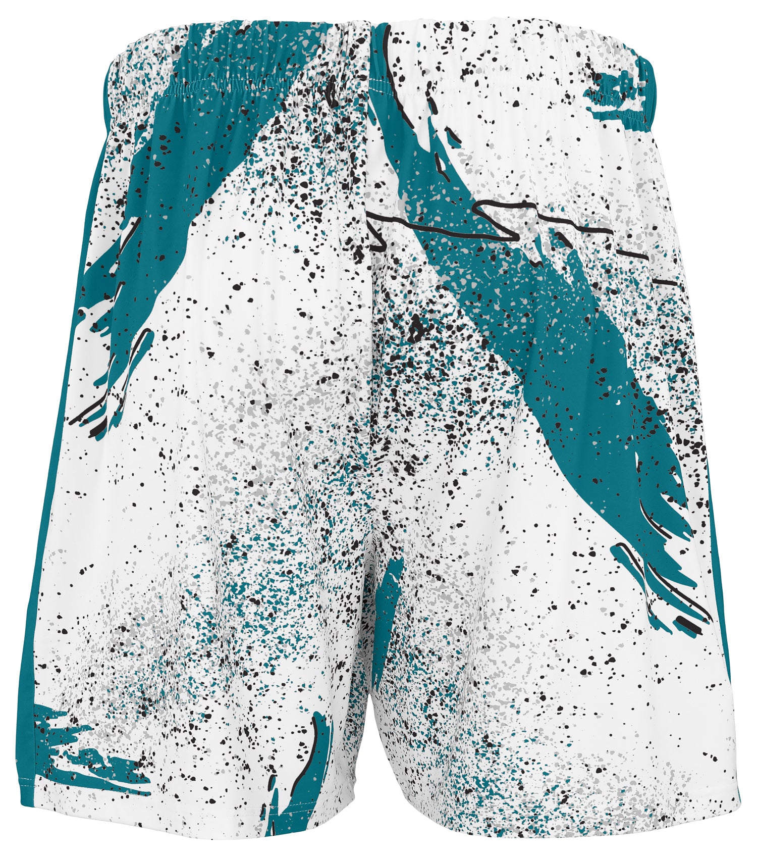 Zubaz NFL Men's 7in Confetti Overtime Block Text Shorts, Jacksonville Jaguars