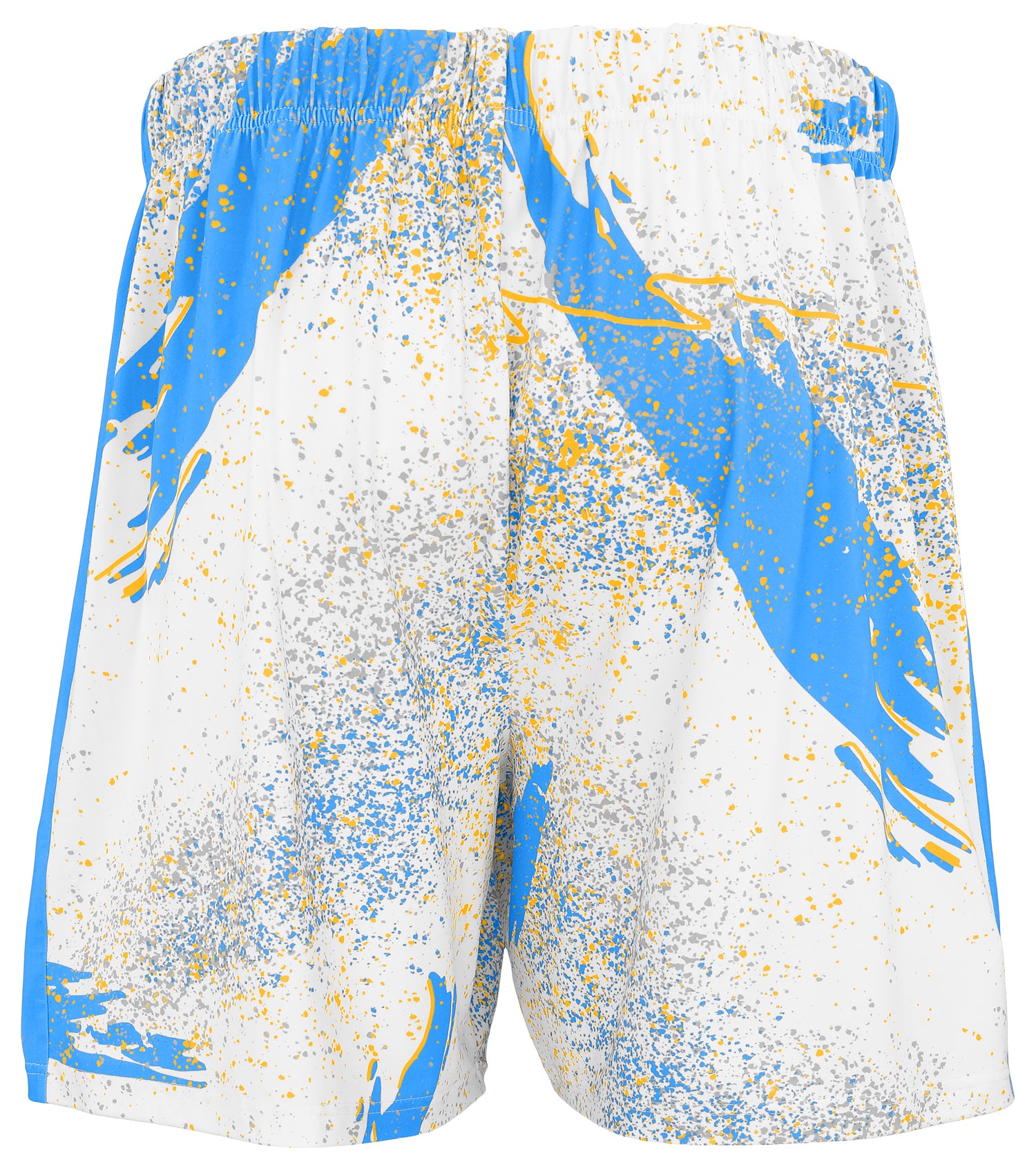 Zubaz NFL Men's 7in Confetti Overtime Block Text Shorts, Los Angeles Chargers