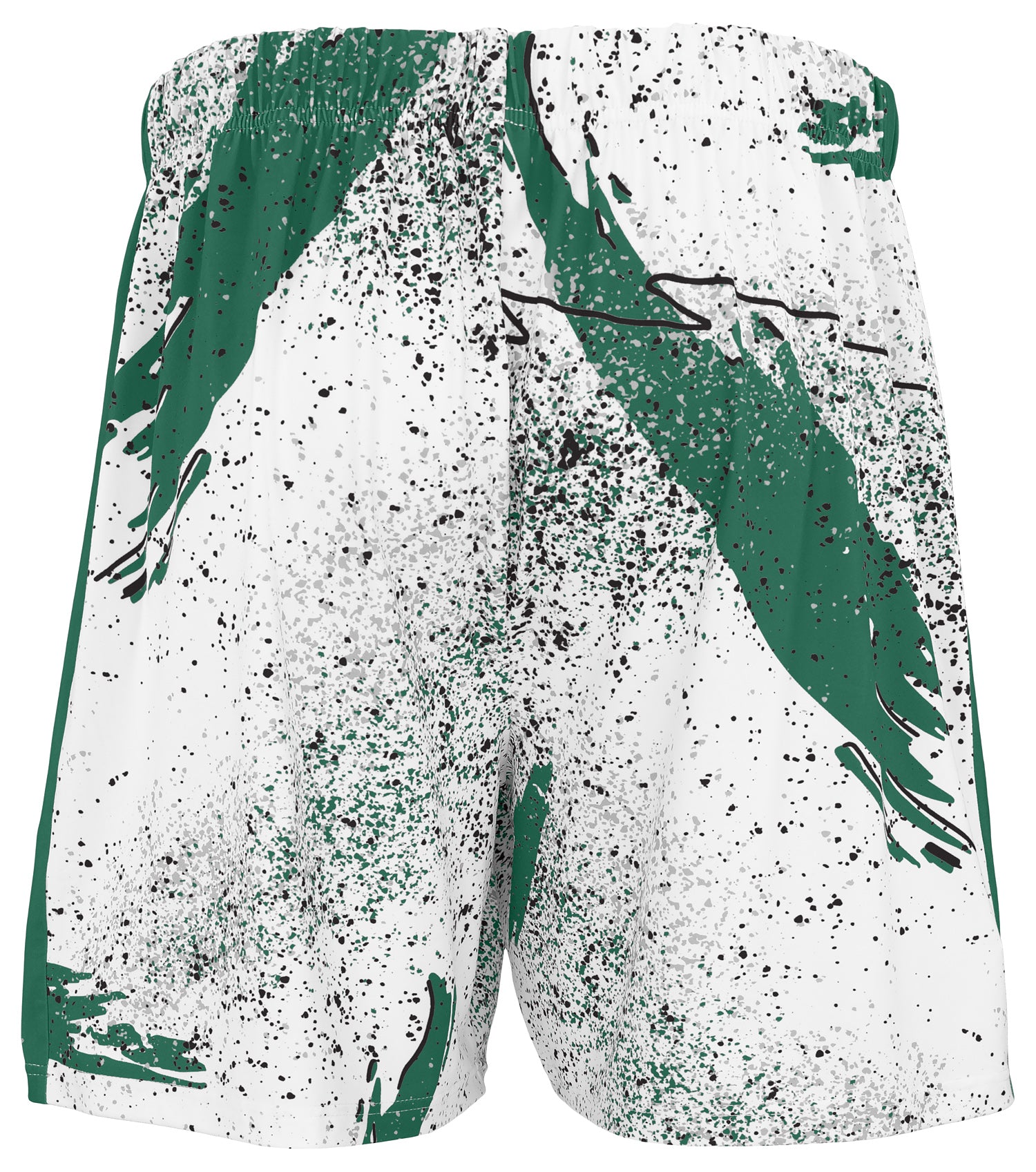 Zubaz NFL Men's 7in Confetti Overtime Block Text Shorts, New York Jets