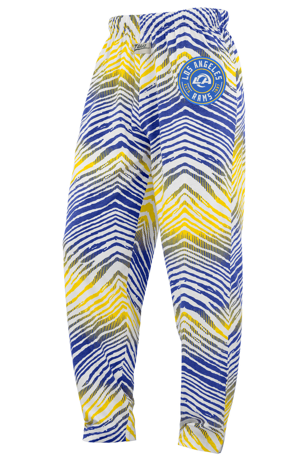 Zubaz NFL Adult Unisex Z88 Embroidered Zebra Ombre TMC Pants, Los Ange