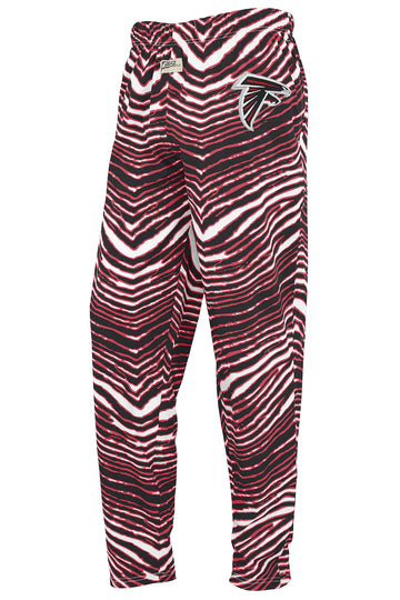 Zubaz NFL Atlanta Falcons Unisex 3 Color Zebra Z88 Direct Embroidered Logo Pants
