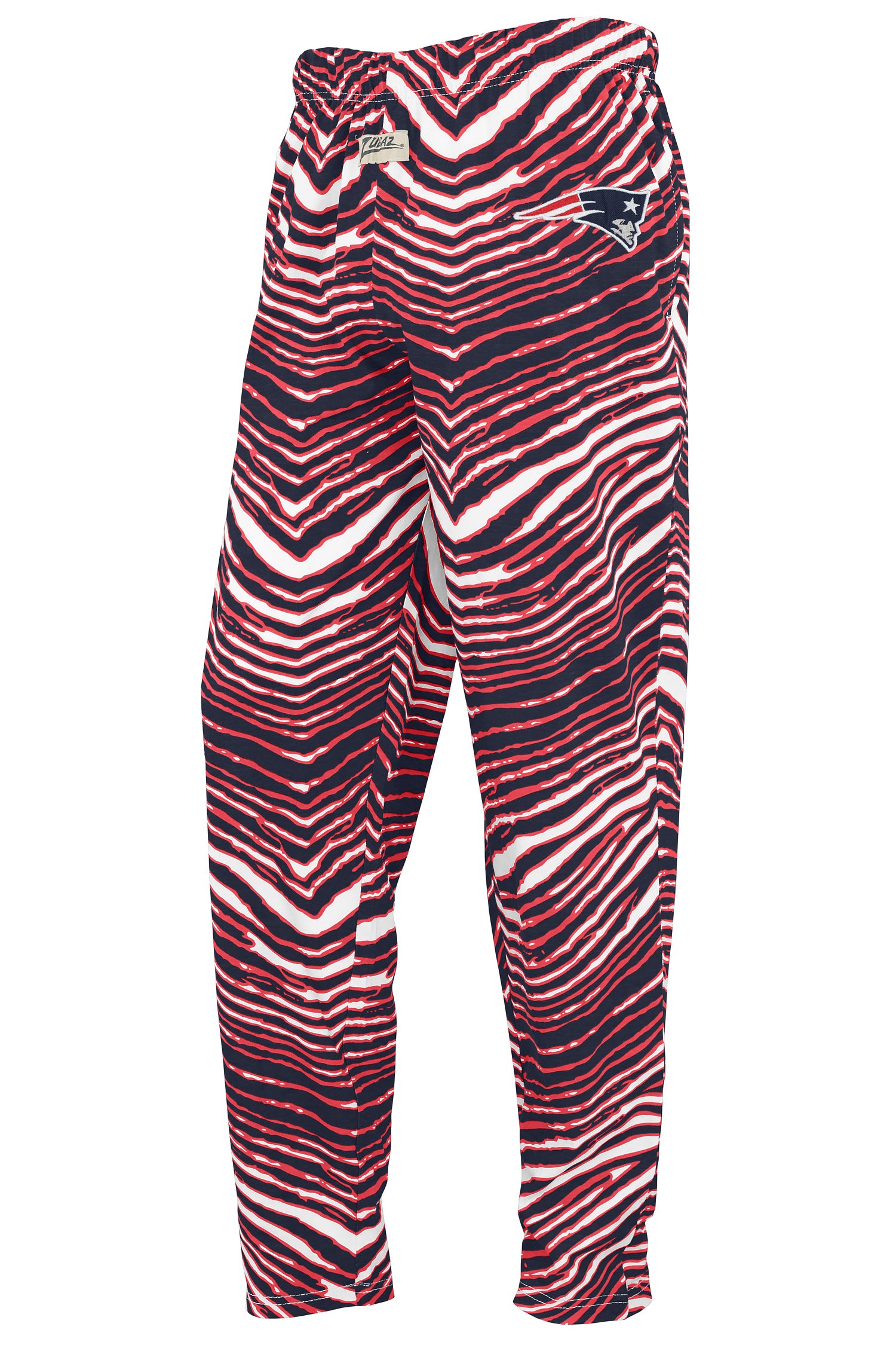 Zubaz NFL  UNISEX Z88 3 Color Zebra - Direct Embroidered Logo Pants, NEW ENGLAND PATRIOTS