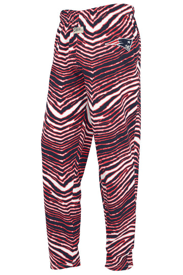Zubaz NFL New England Patriots Unisex 3 Color Zebra Z88 Direct Embroidered Logo Pants