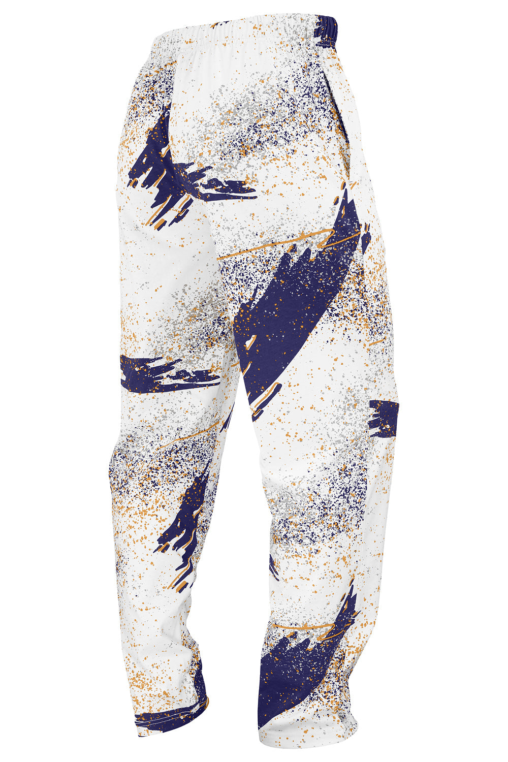 Zubaz NFL Adult Unisex Z88 Embroidered Confetti 3 Color Pants, Baltimore Ravens